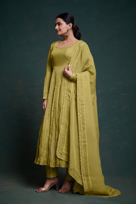 Elegant Organza Digital Printed Top Pant Dupatta Collection