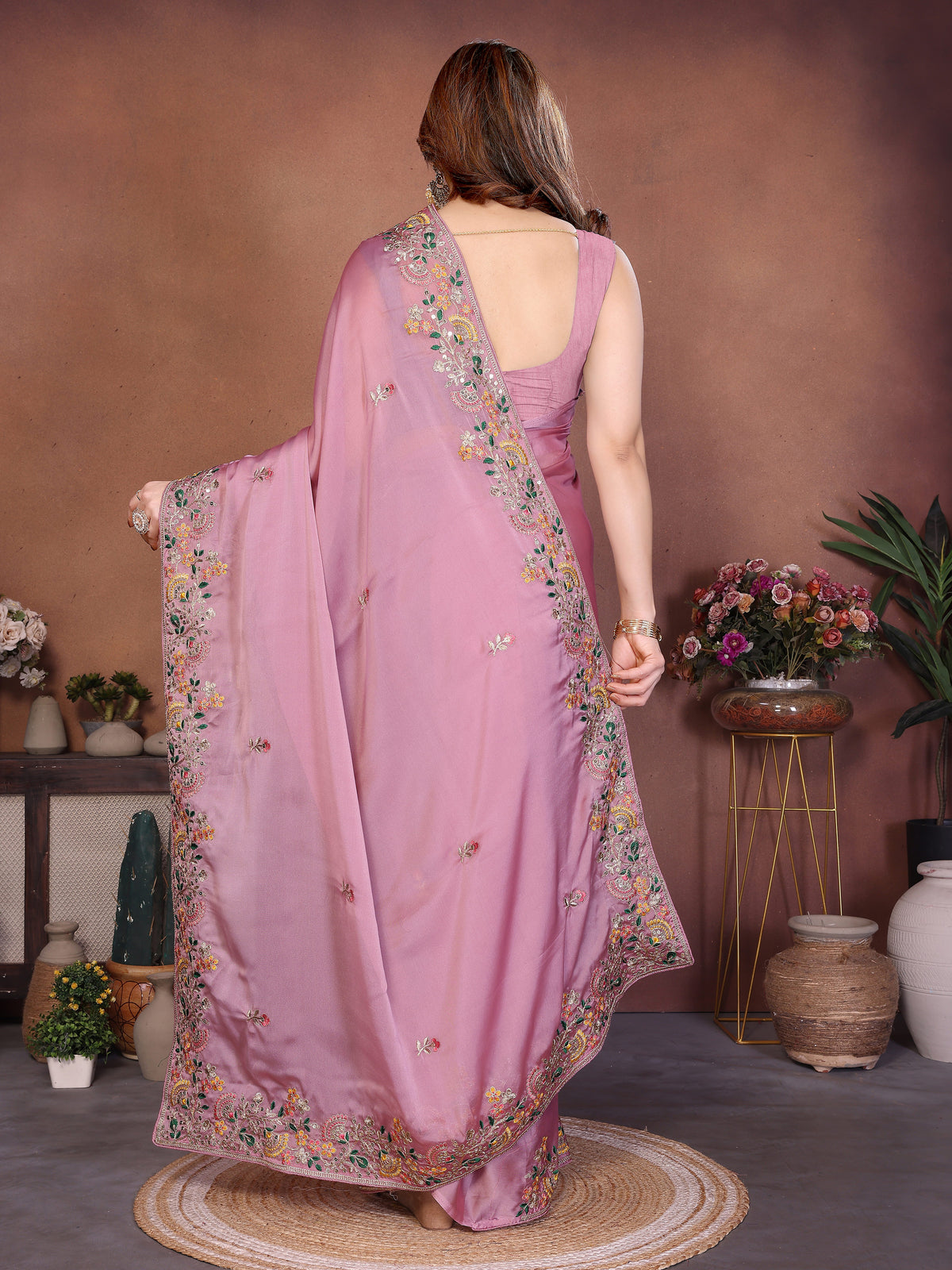 Premium Designer Art Silk Saree with Zari & 5MM Sequins Detailing
