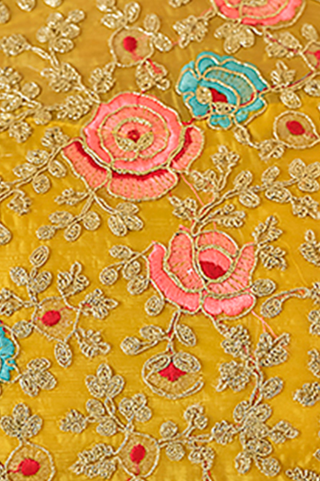 Elegant Designer Yellow Organza Saree with Traditional Thread & Sequins Work