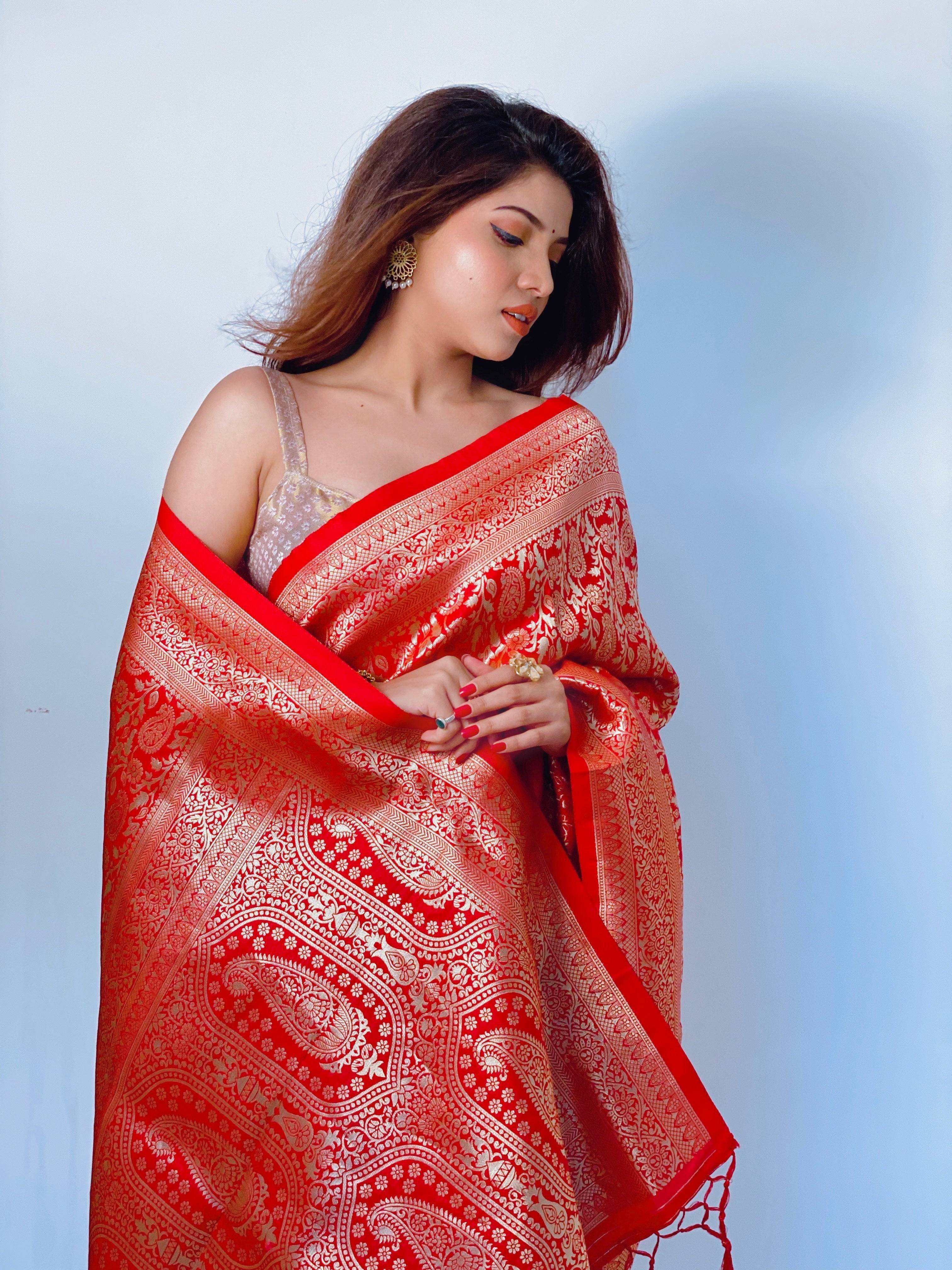 Pure Banarasi Silk With Zari Weaving