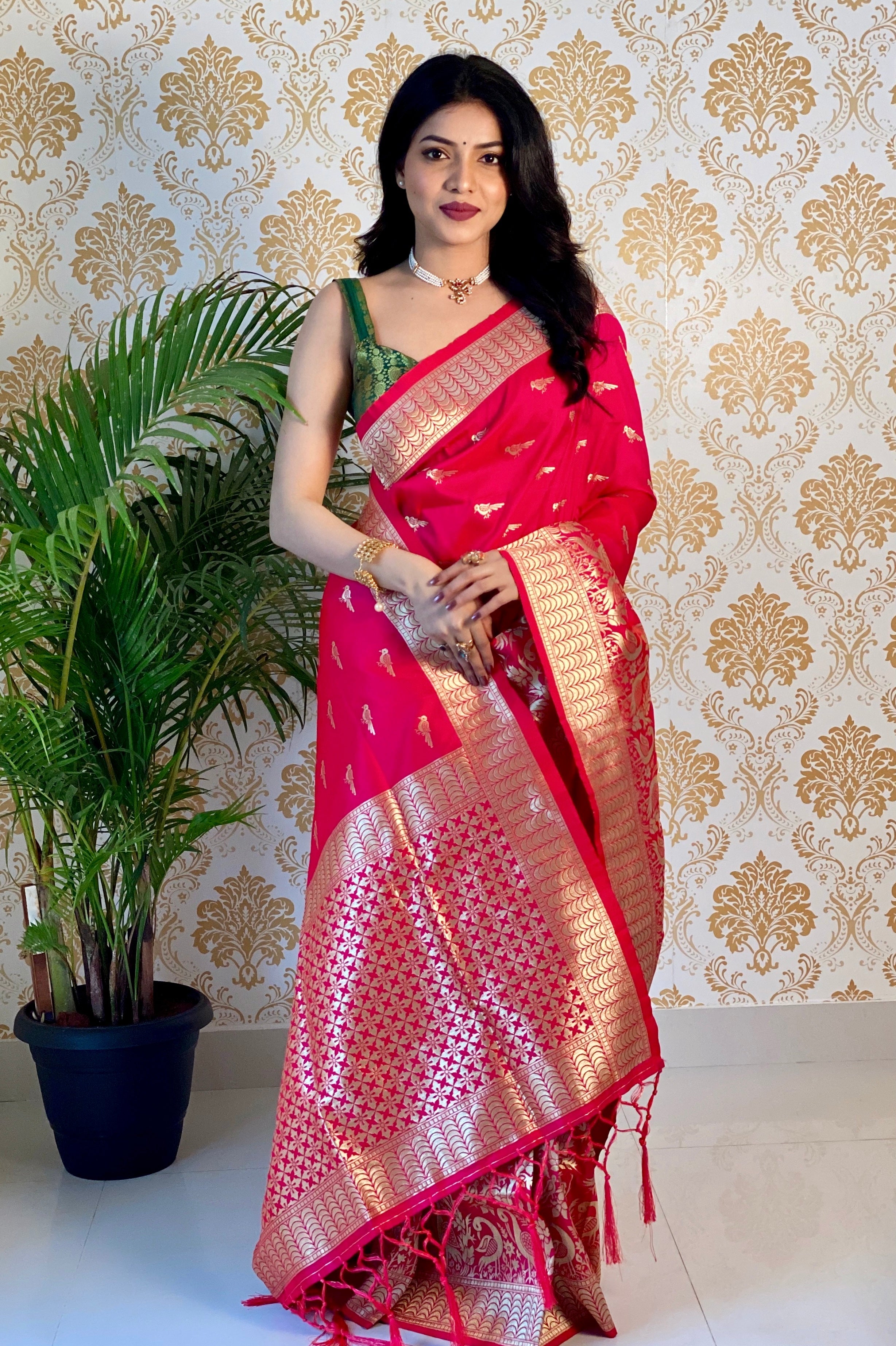 Pure Banarasi Silk With Zari Weaving