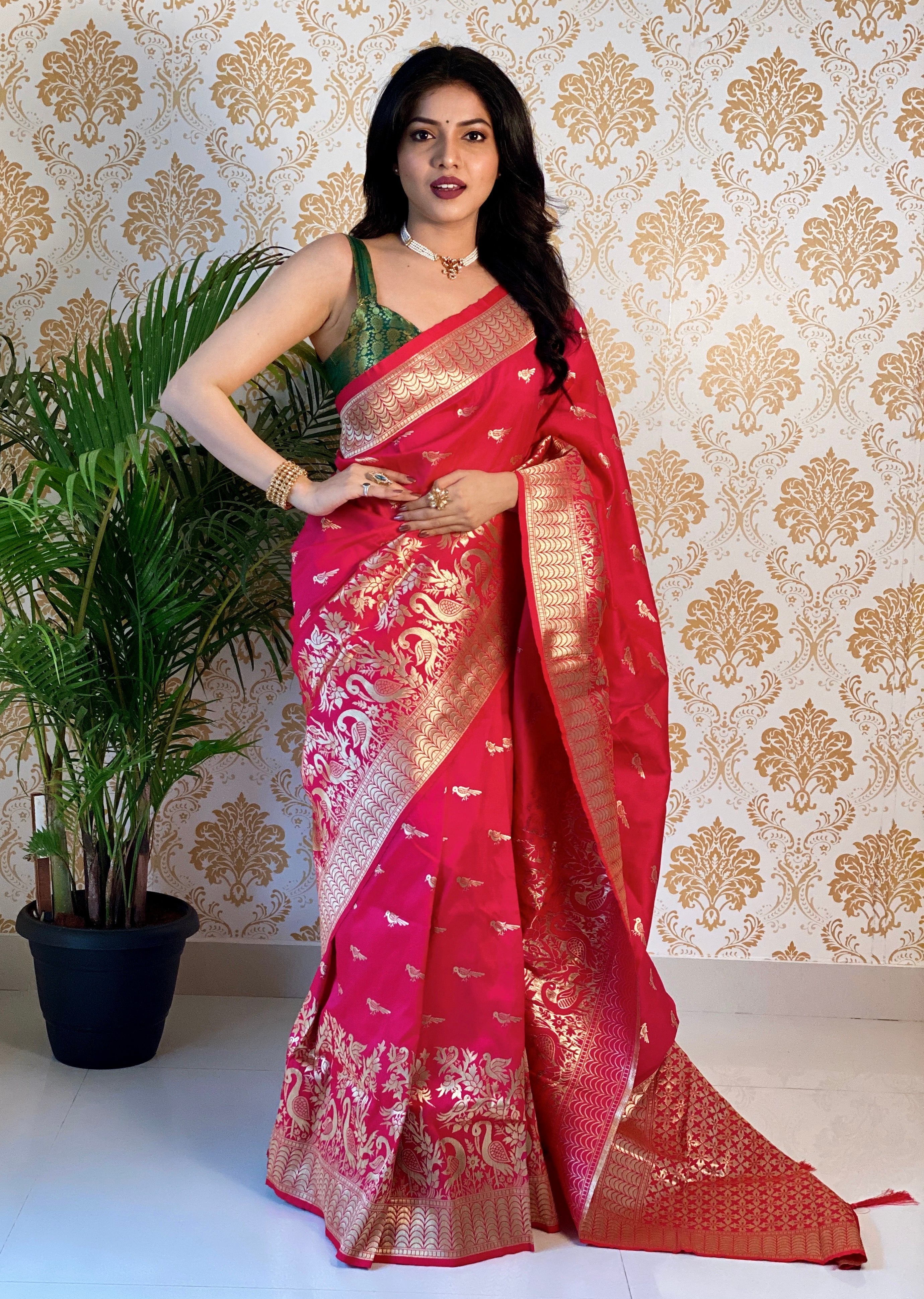 Pure Banarasi Silk With Zari Weaving