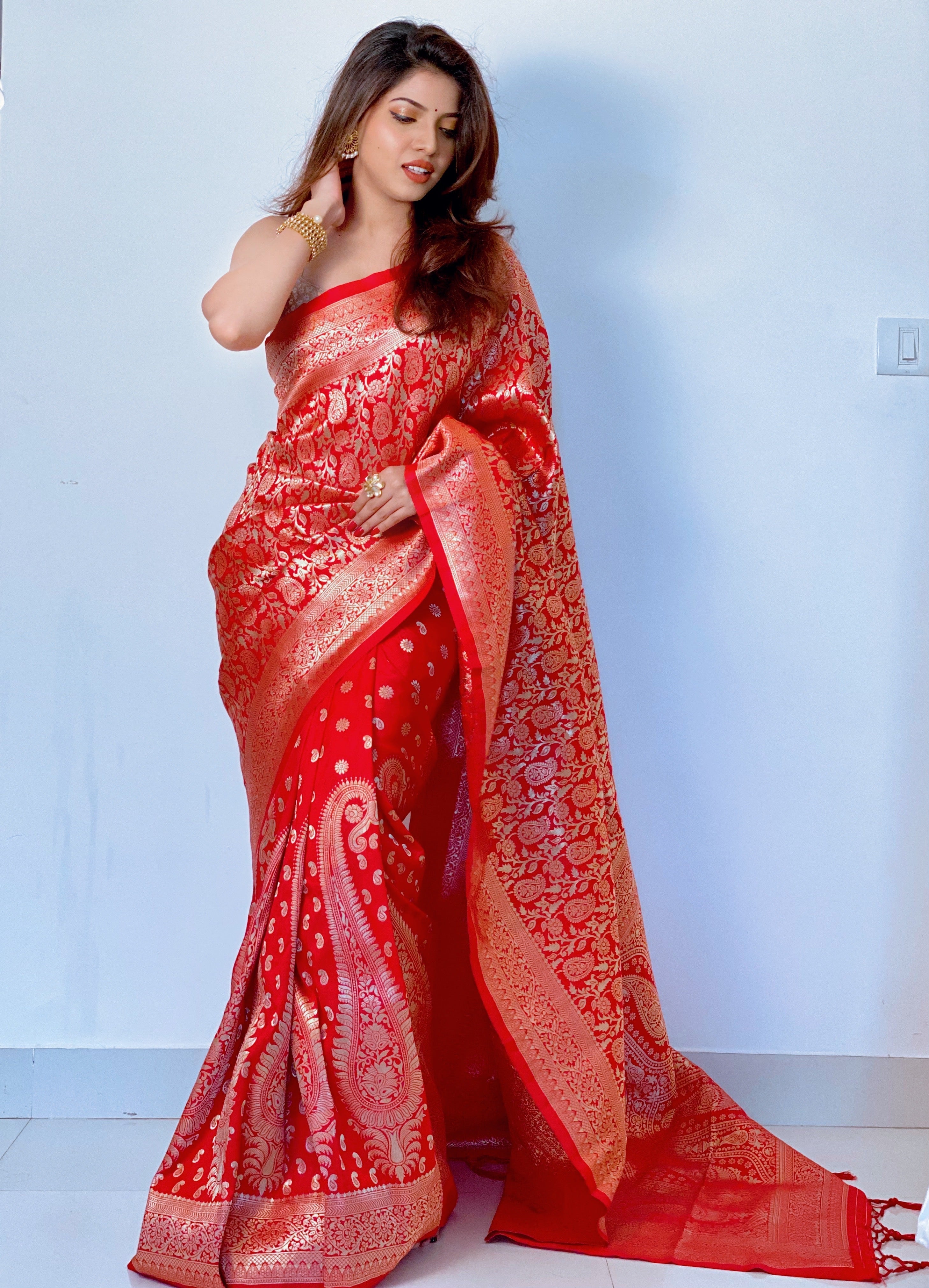 Pure Banarasi Silk With Zari Weaving