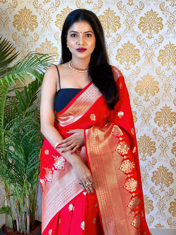 Pure Banarasi Silk With Zari Weaving