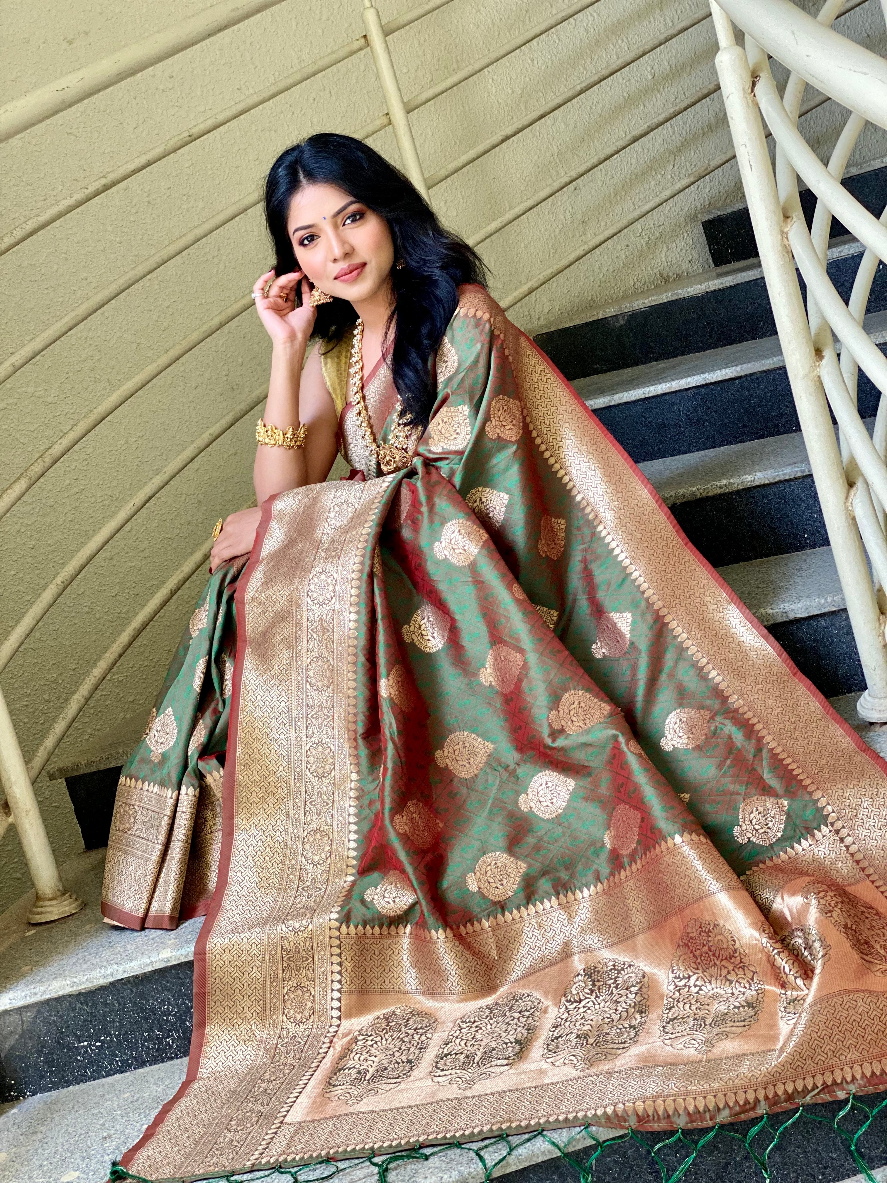 Pure Banarasi Silk With Zari Weaving