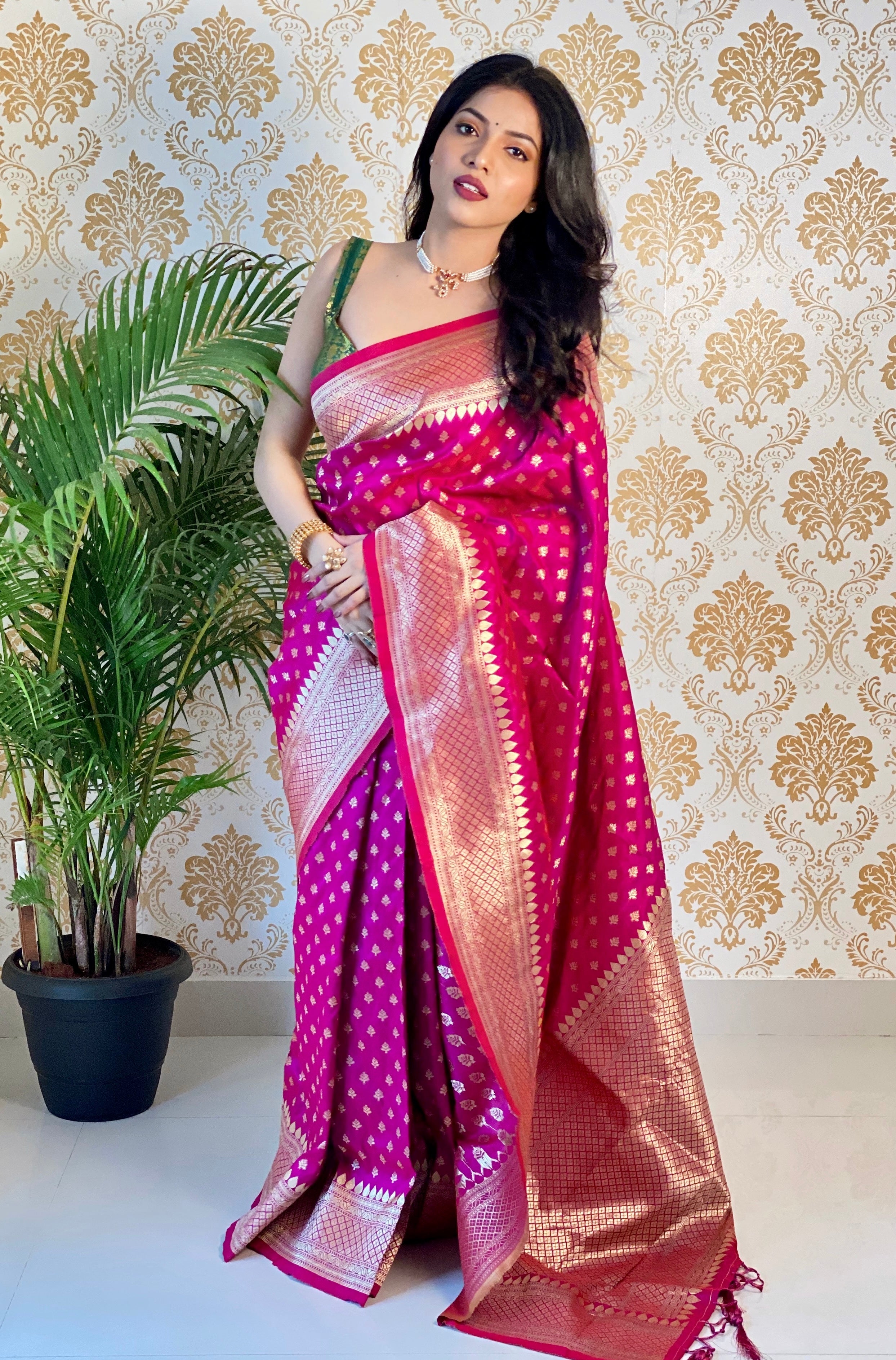 Pure Banarasi Silk With Zari Weaving