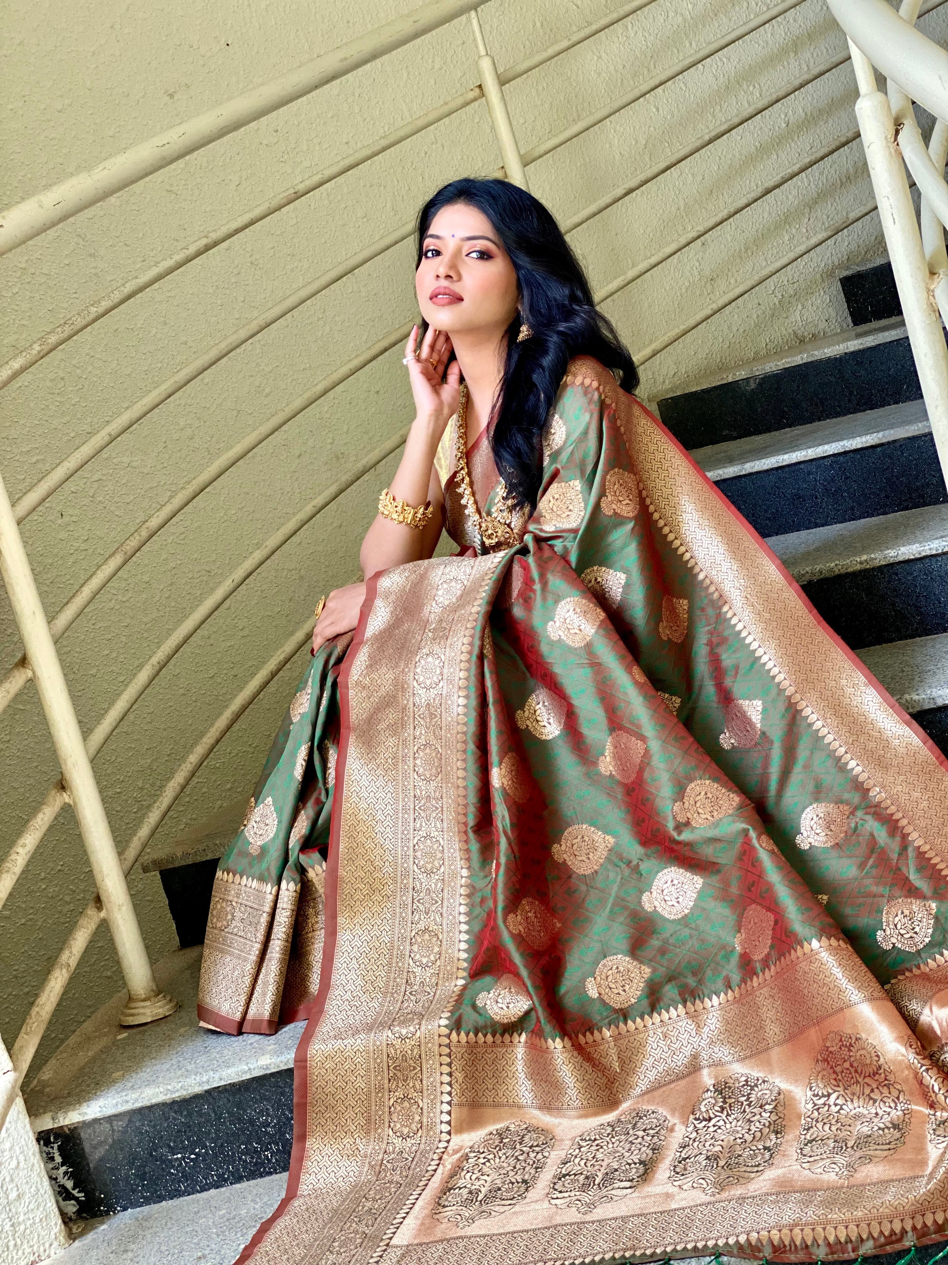 Pure Banarasi Silk With Zari Weaving