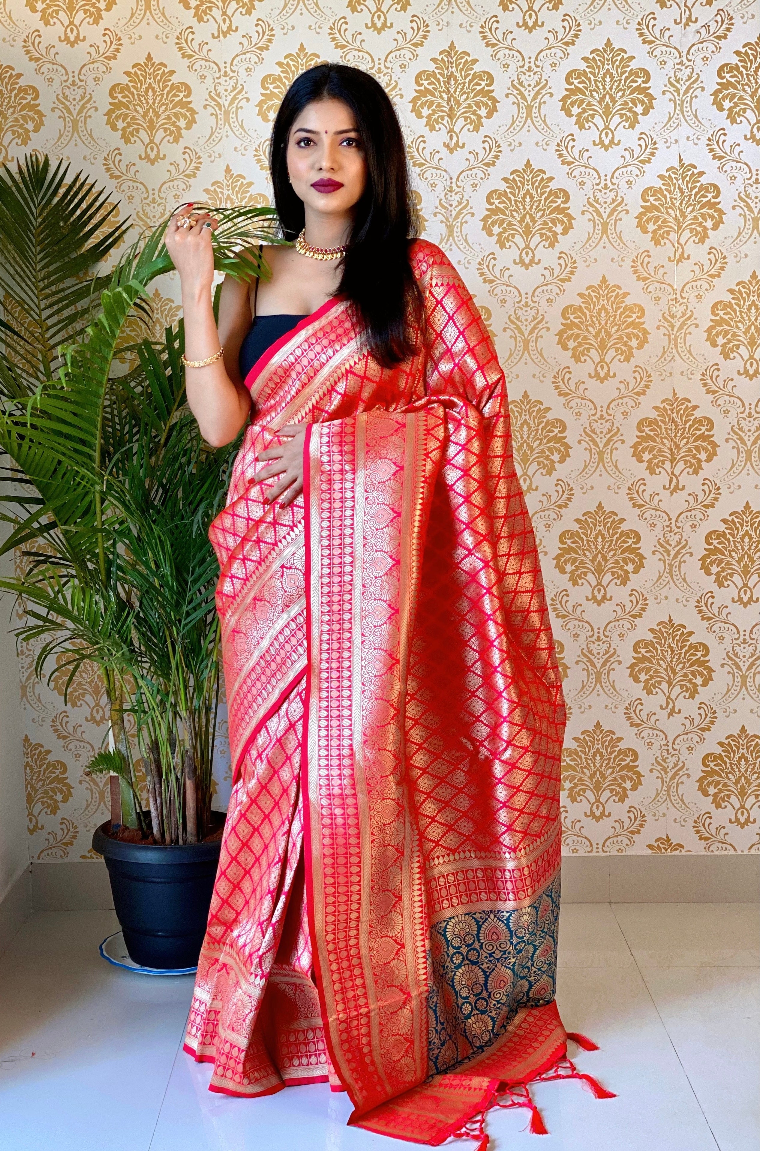 Pure Banarasi Silk With Zari Weaving