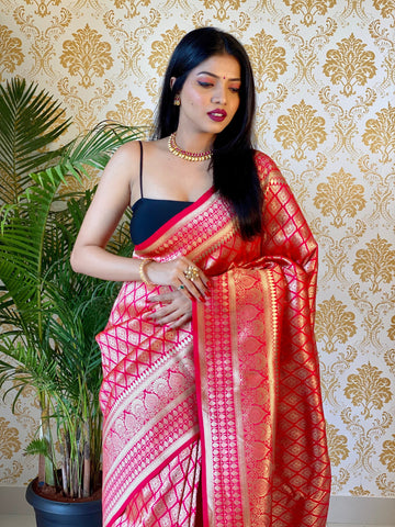 Pure Banarasi Silk With Zari Weaving