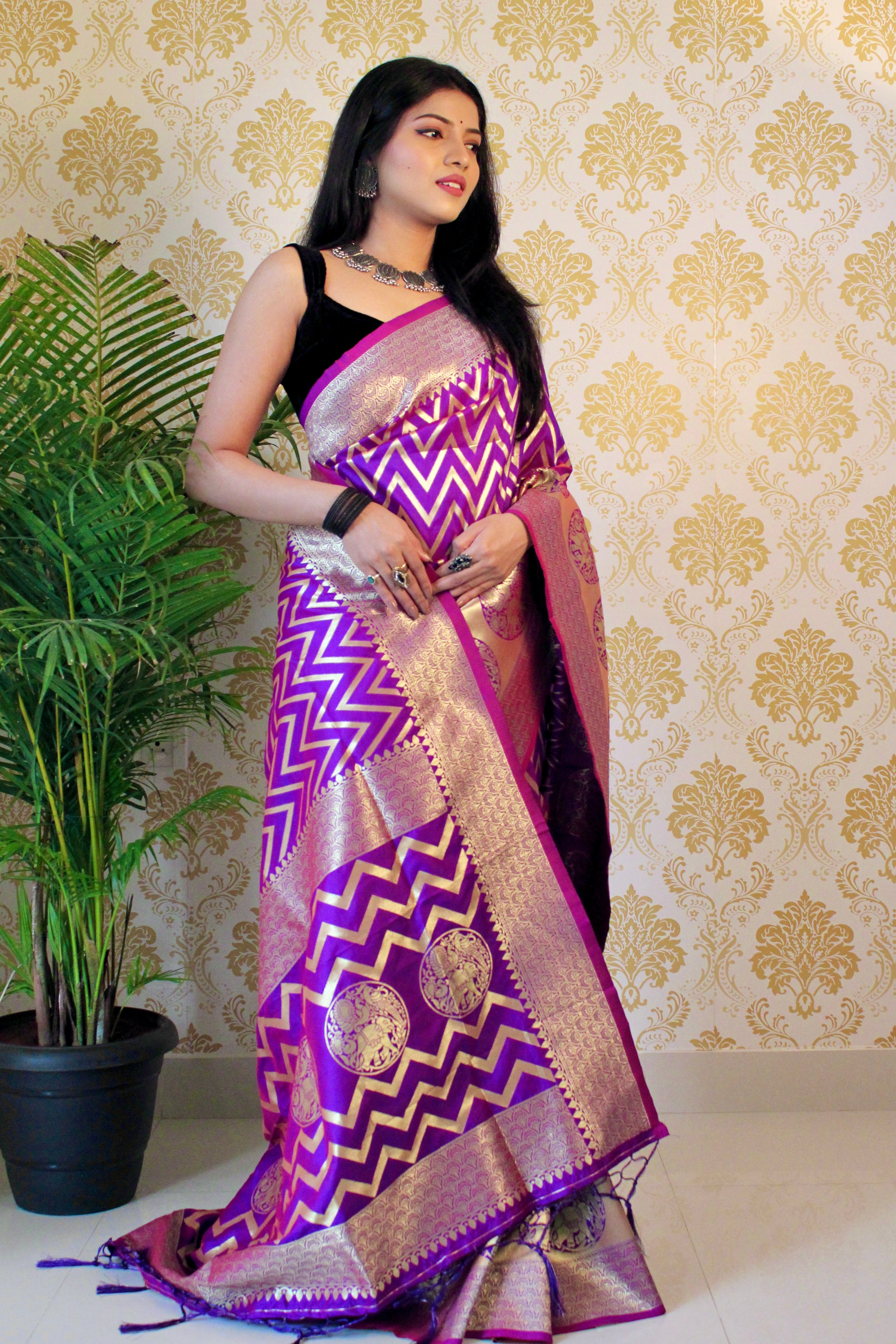Pure Banarasi Silk With Zari Weaving