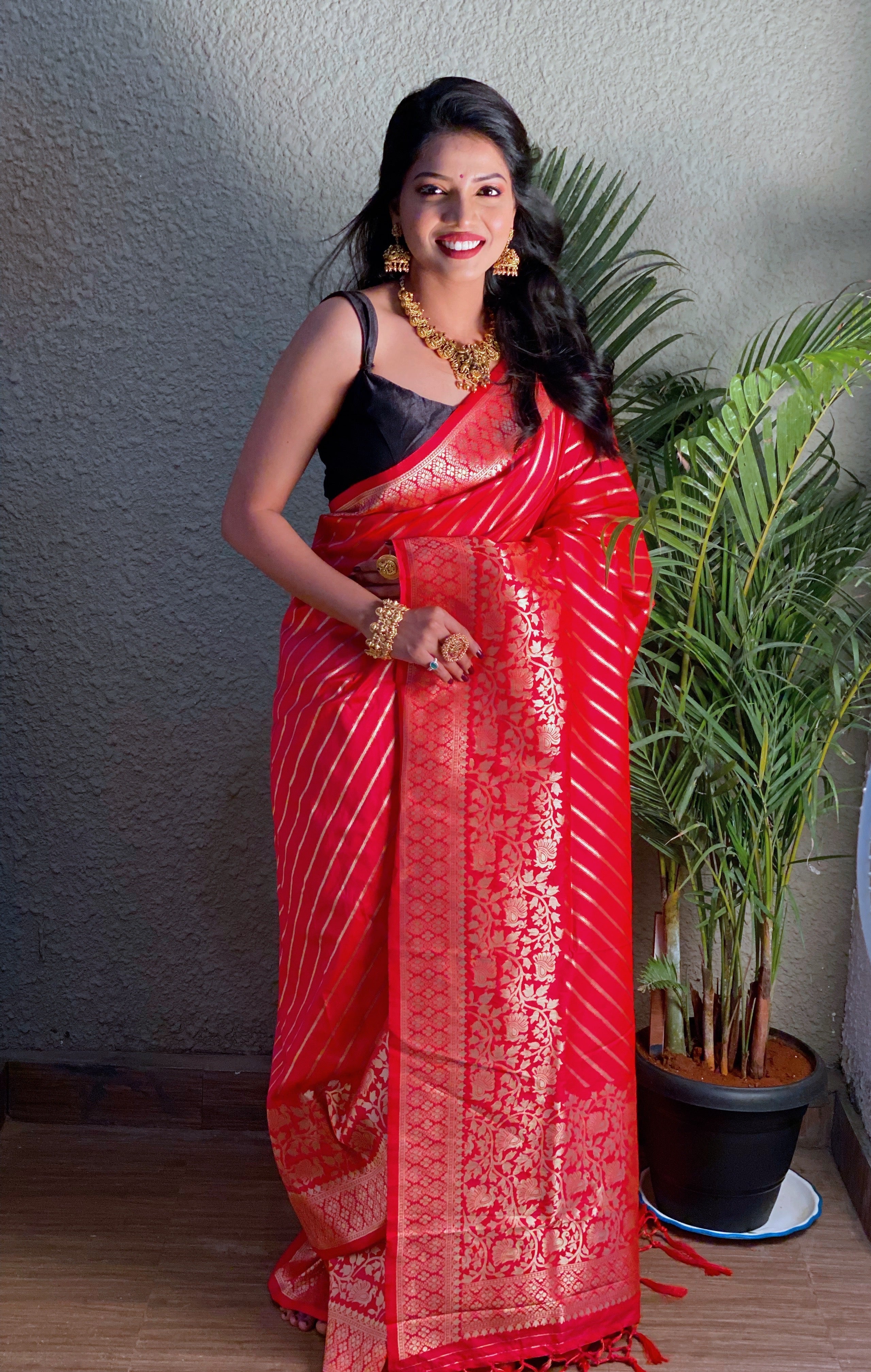 Pure Banarasi Silk With Zari Weaving
