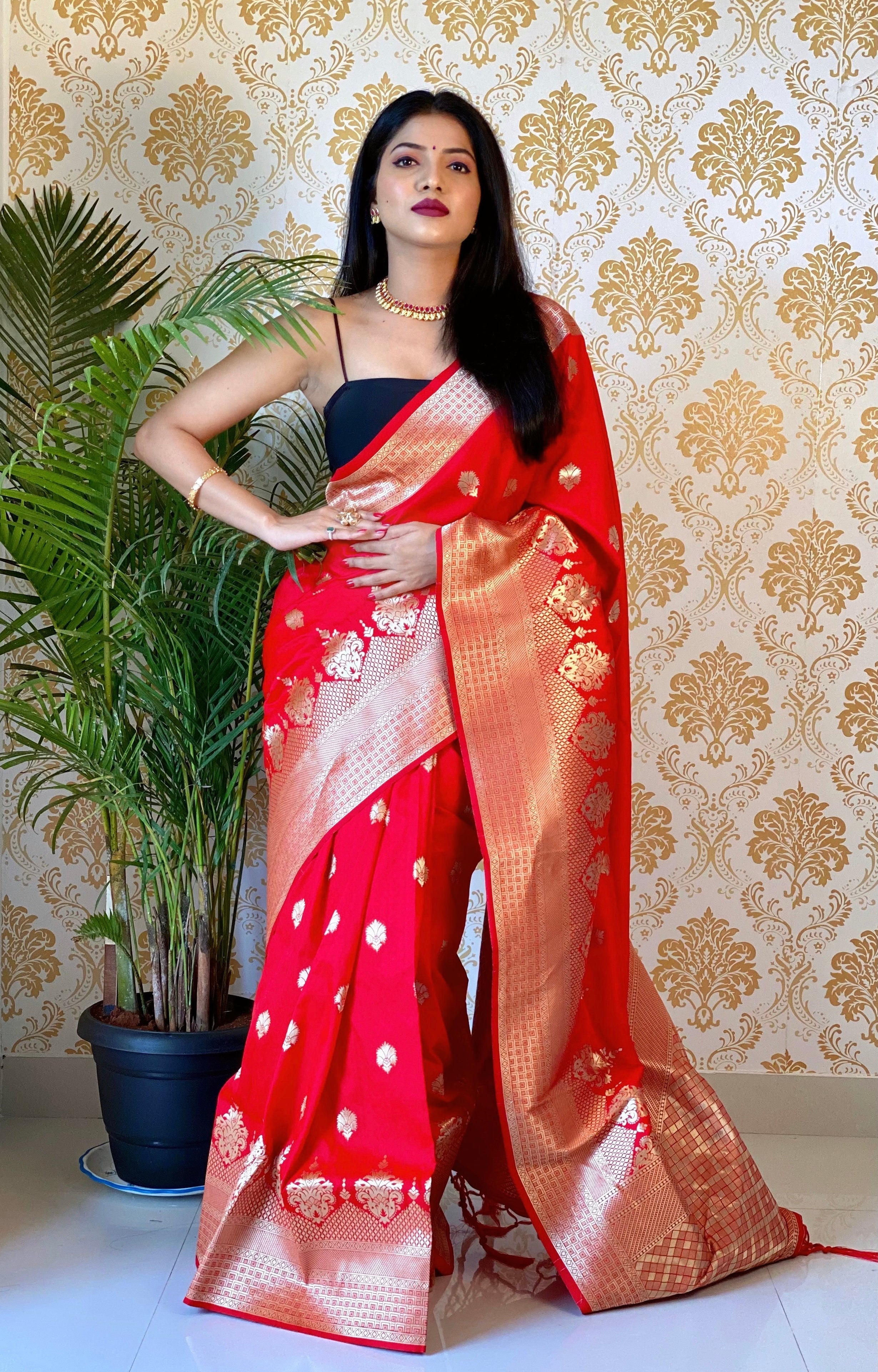 Pure Banarasi Silk With Zari Weaving
