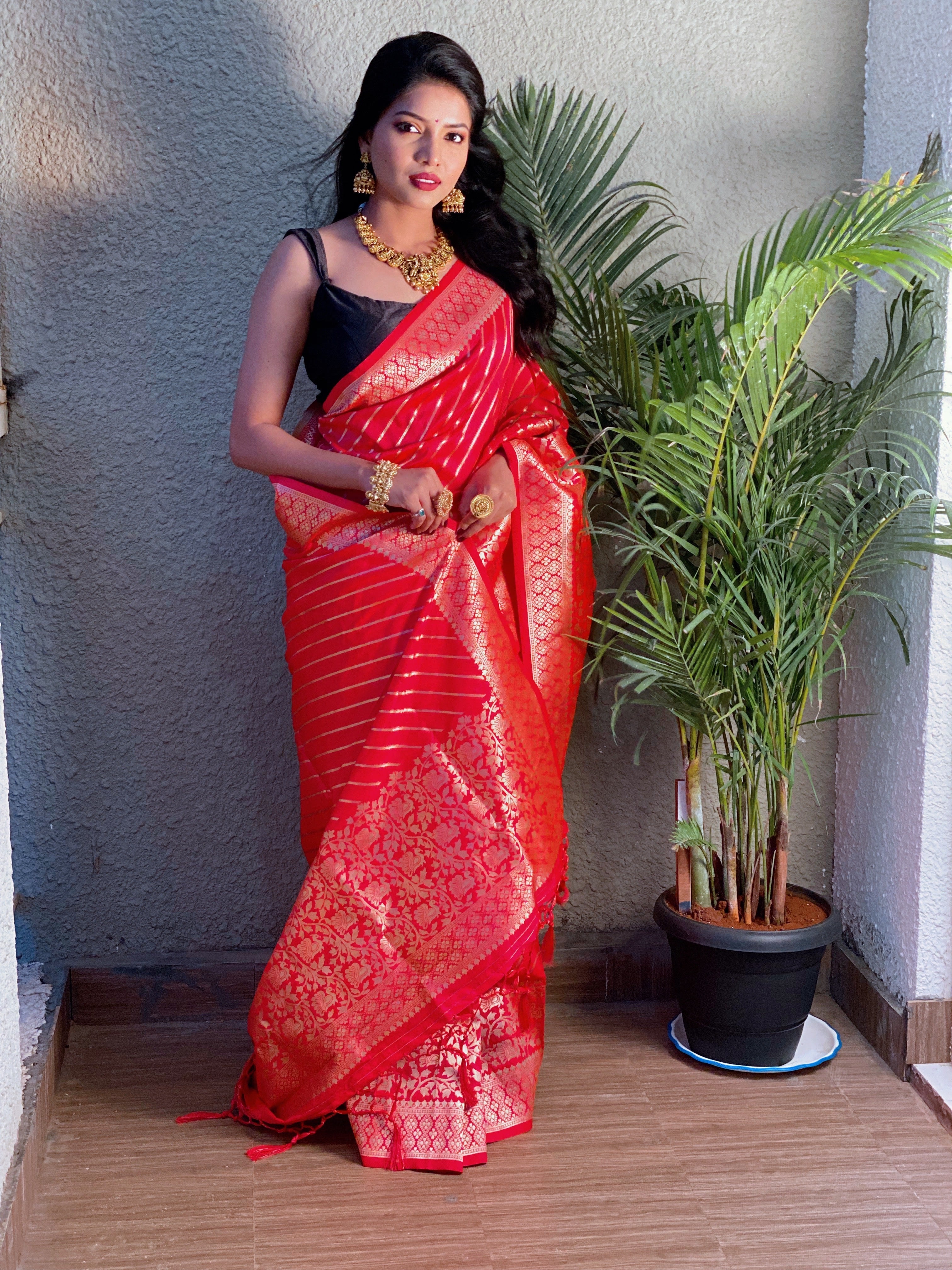 Pure Banarasi Silk With Zari Weaving