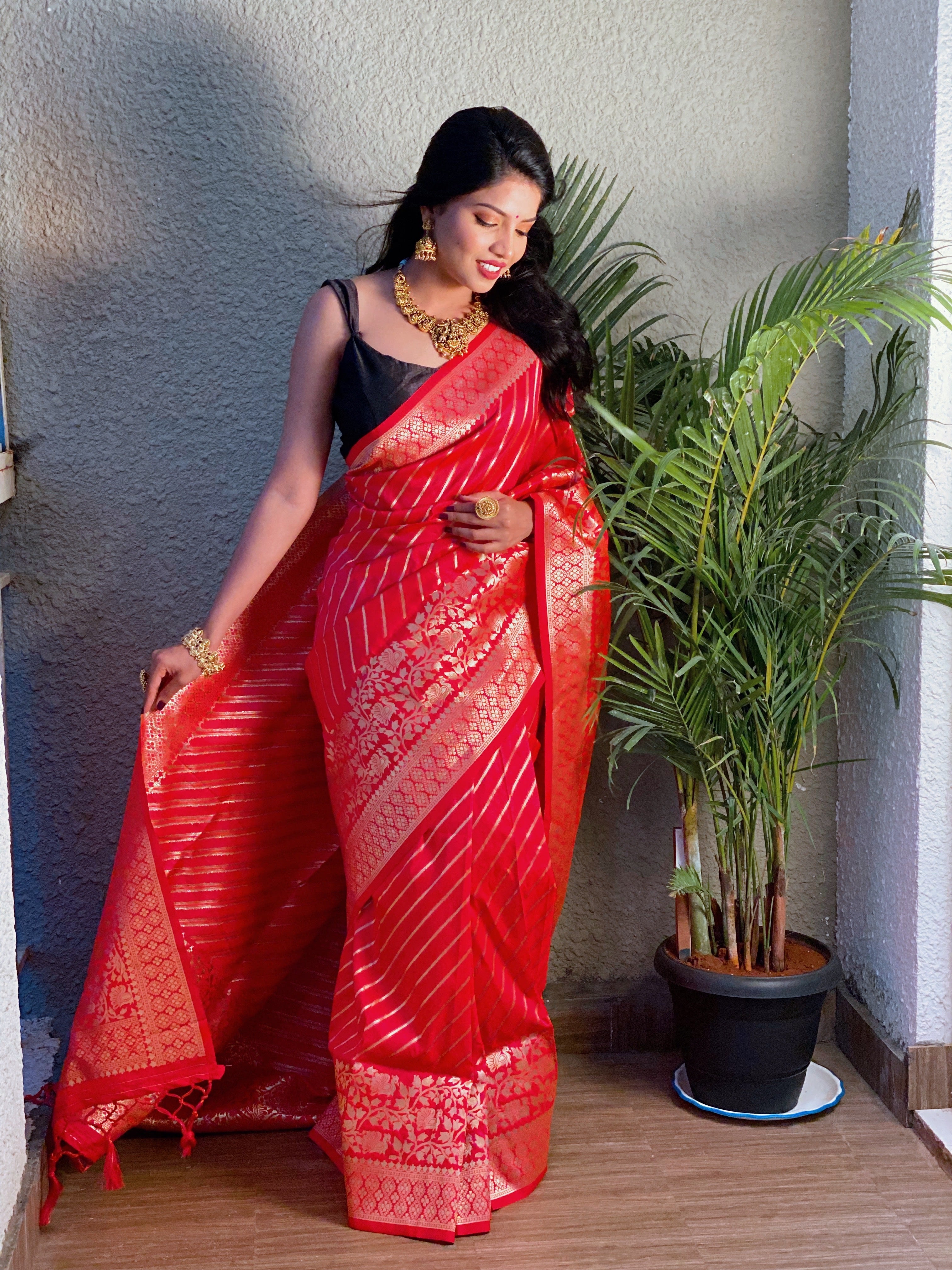 Pure Banarasi Silk With Zari Weaving