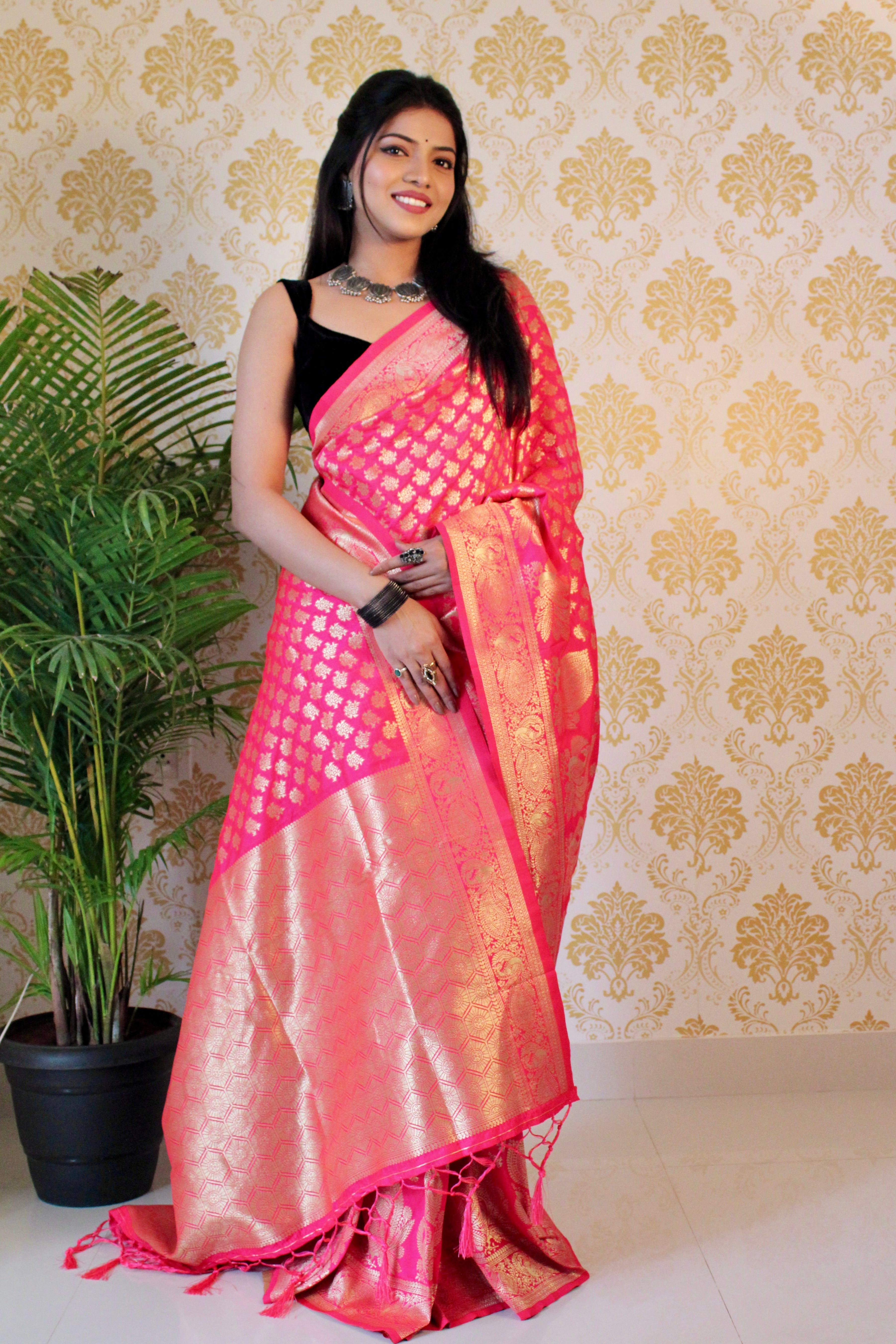 Pure Banarasi Silk With Zari Weaving