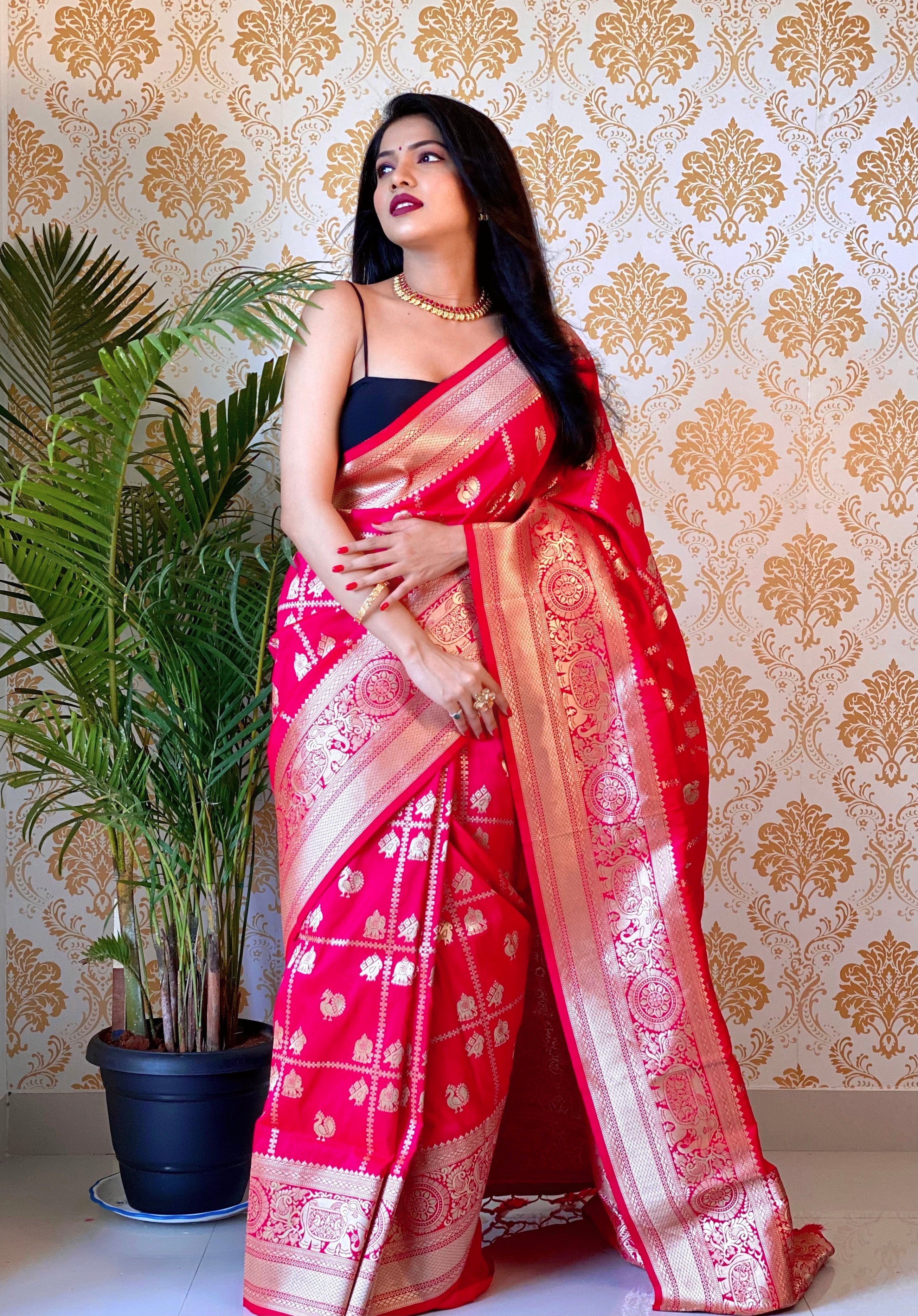 Pure Banarasi Silk With Zari Weaving