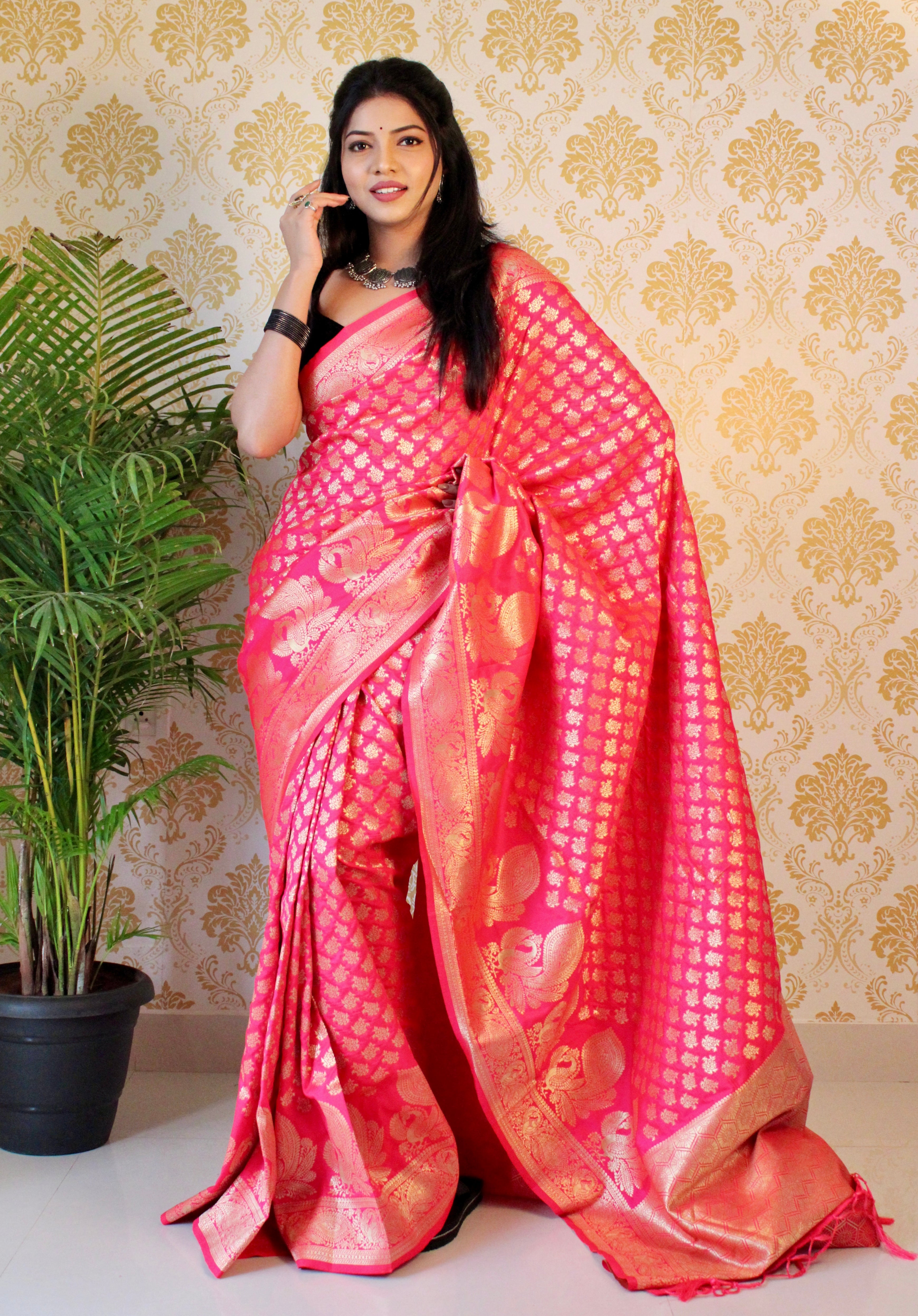 Pure Banarasi Silk With Zari Weaving