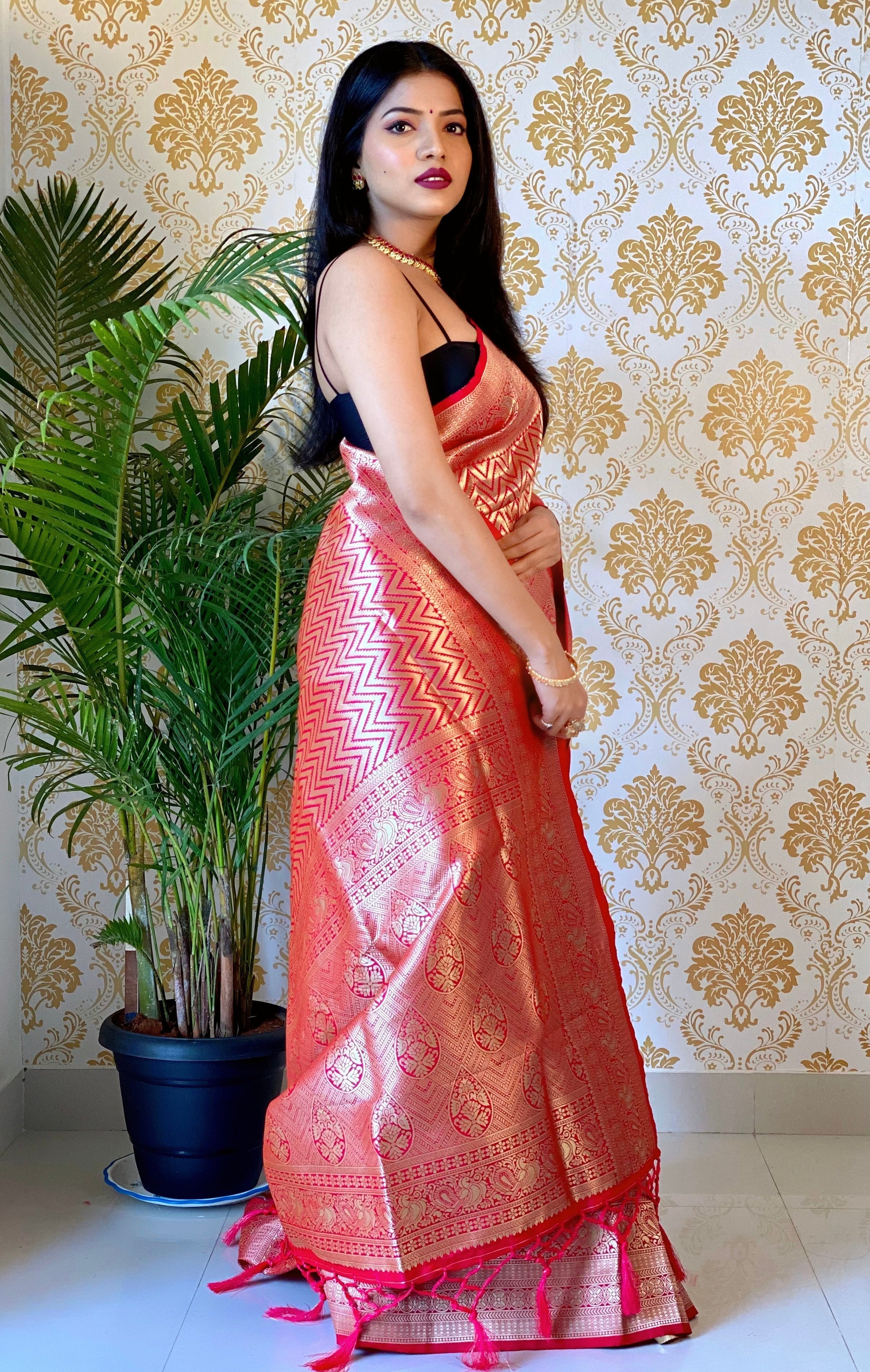 Pure Banarasi Silk With Zari Weaving