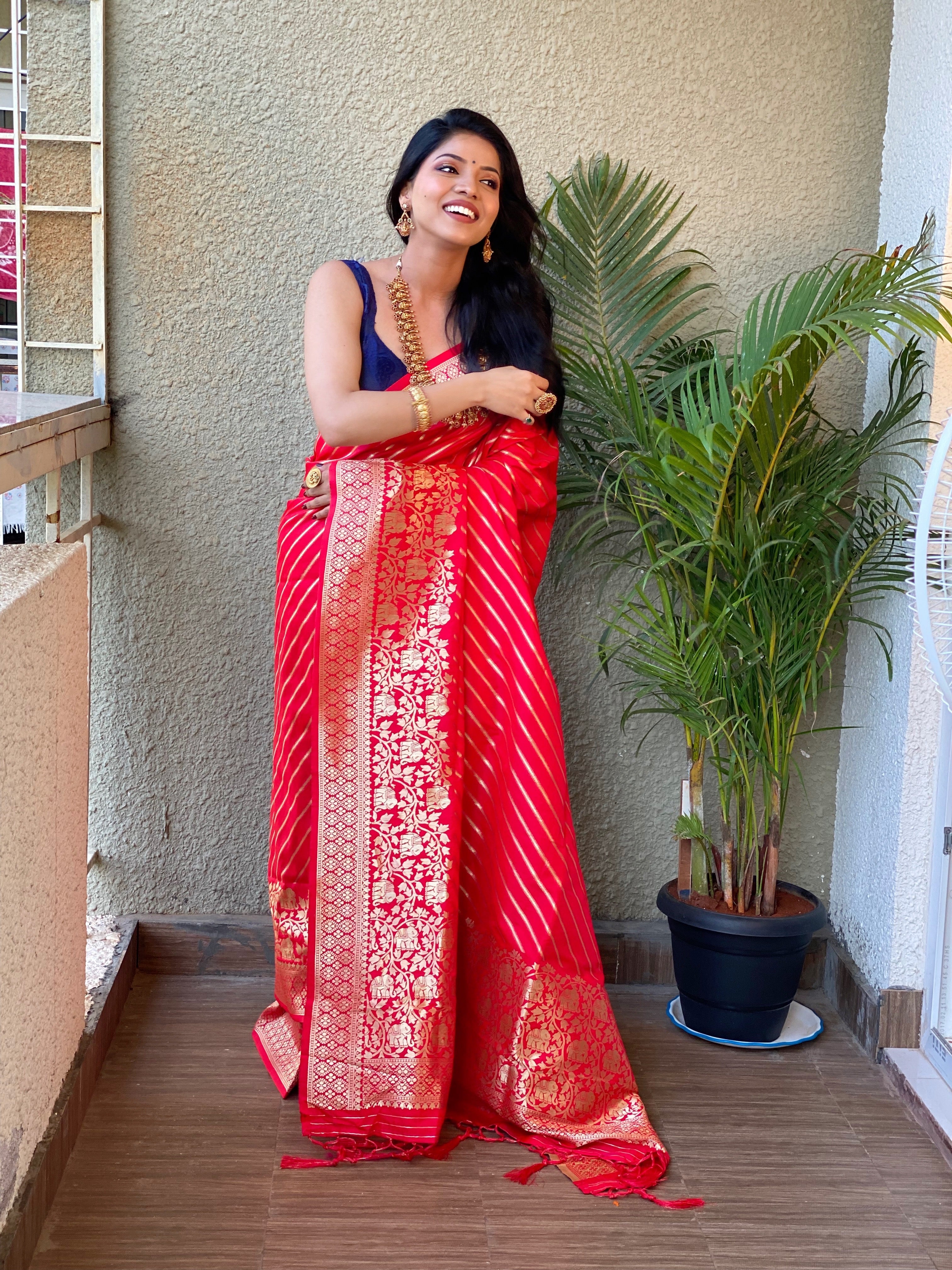 Pure Banarasi Silk With Zari Weaving