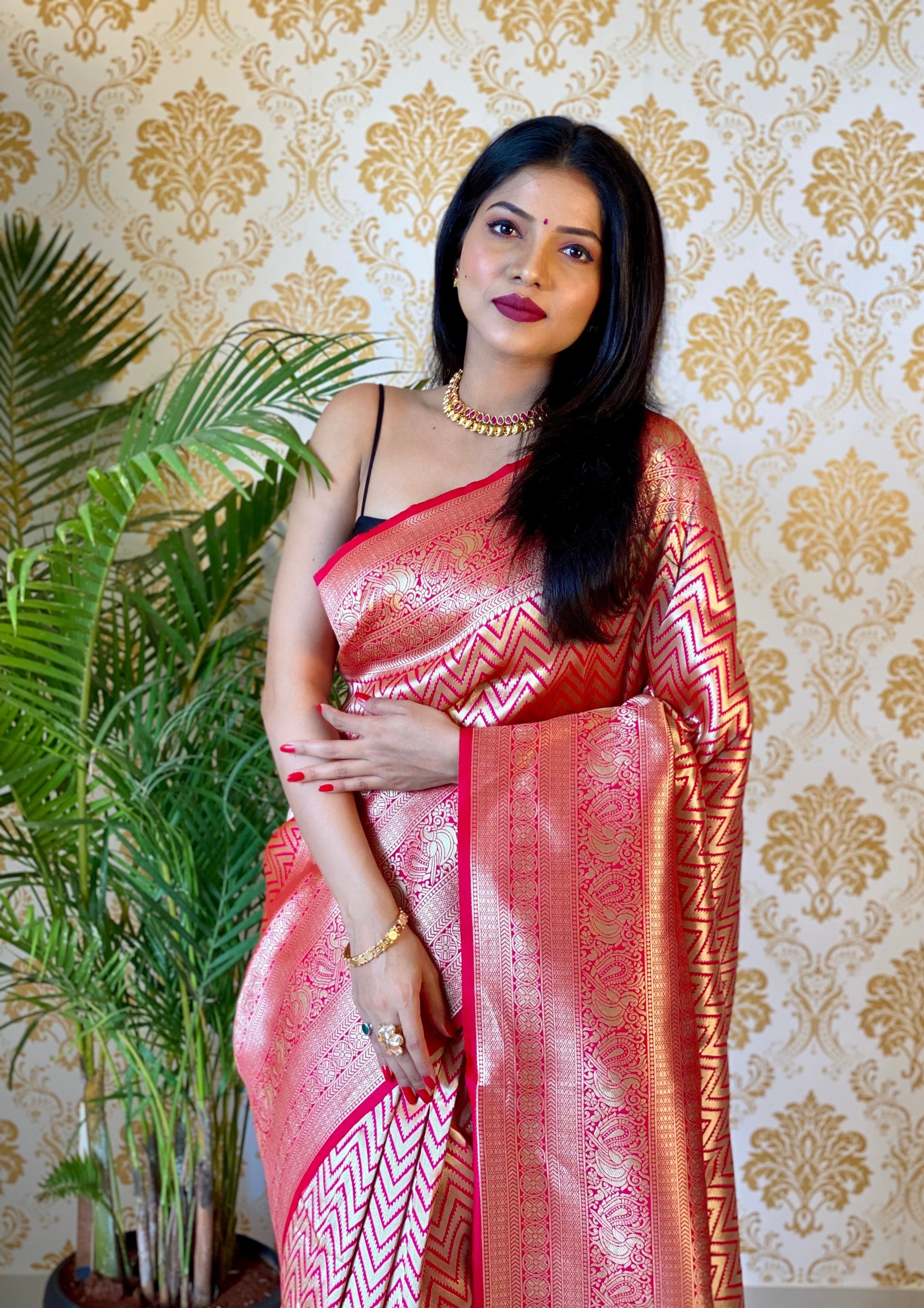 Pure Banarasi Silk With Zari Weaving