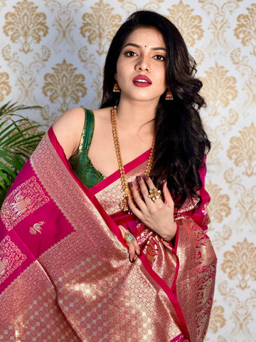 Pure Banarasi Silk With Zari Weaving