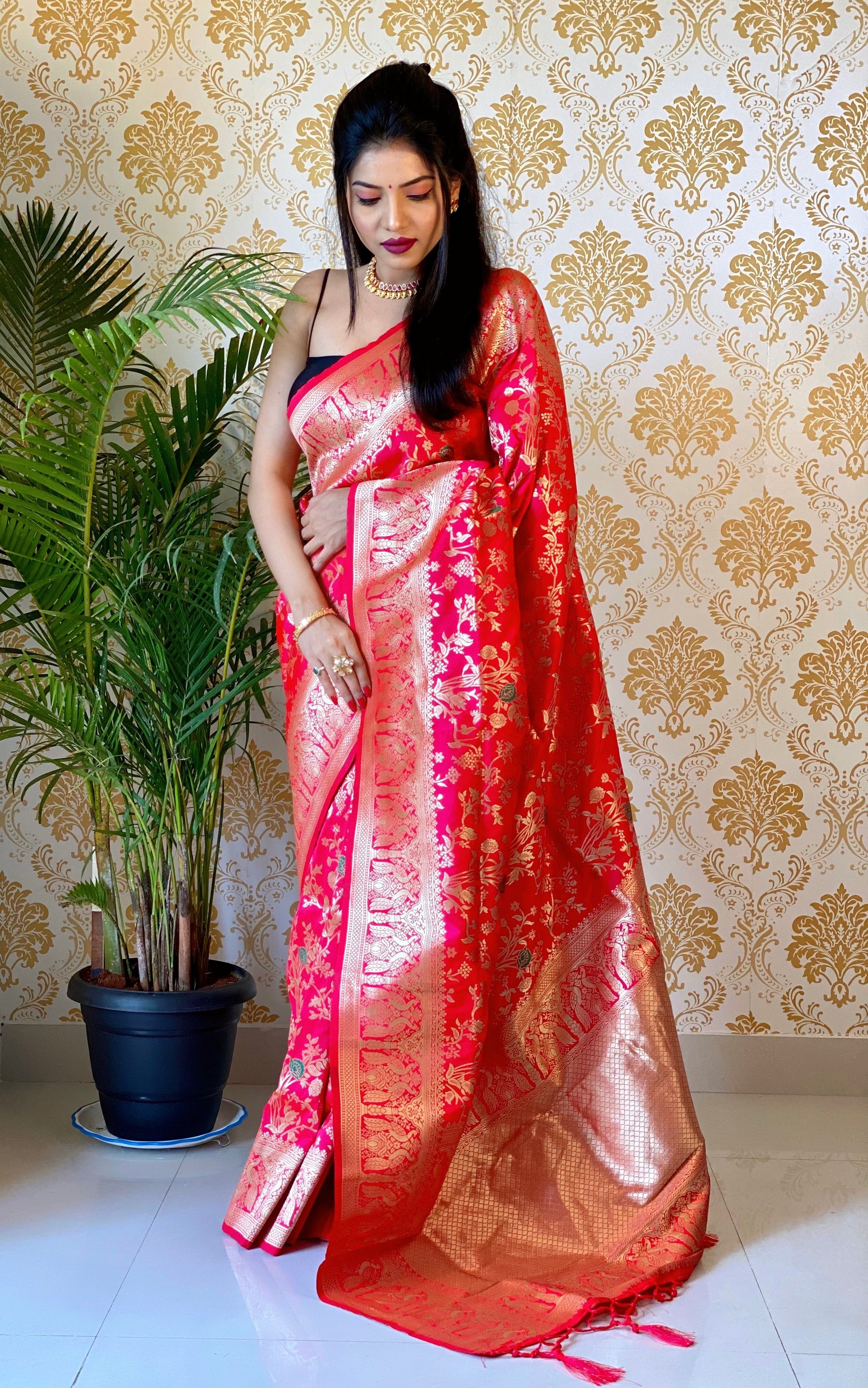 Pure Banarasi Silk With Zari Weaving