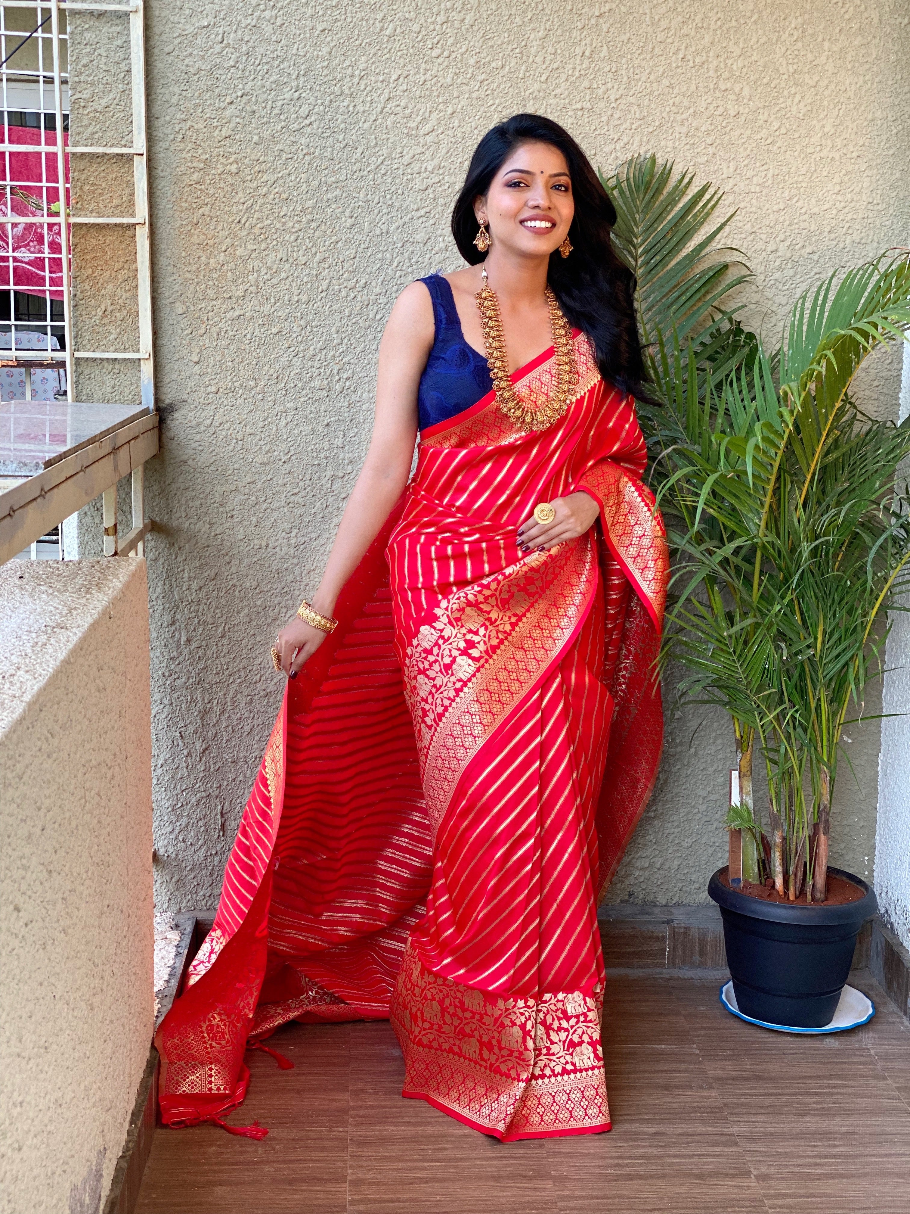 Pure Banarasi Silk With Zari Weaving