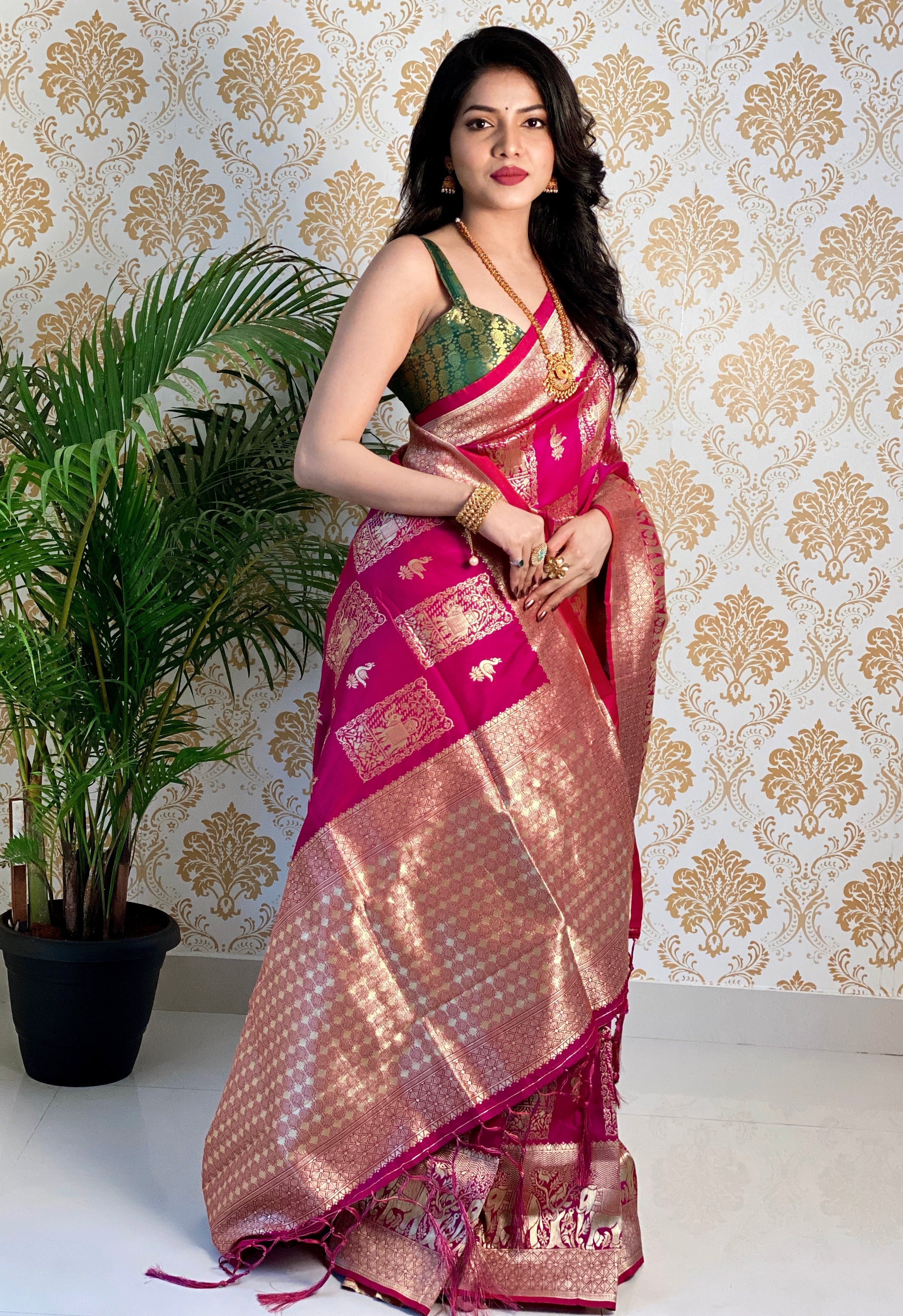 Pure Banarasi Silk With Zari Weaving