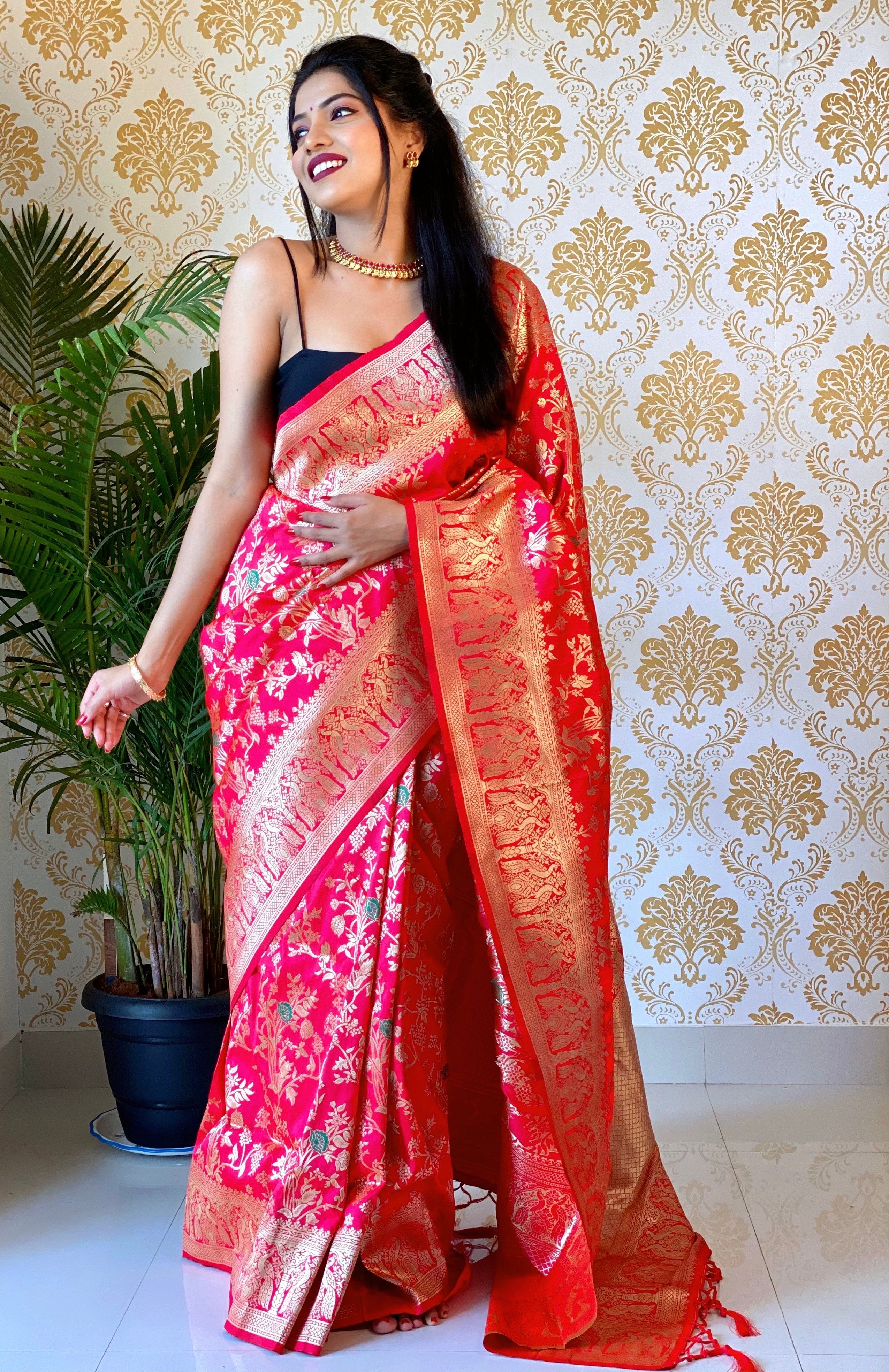 Pure Banarasi Silk With Zari Weaving