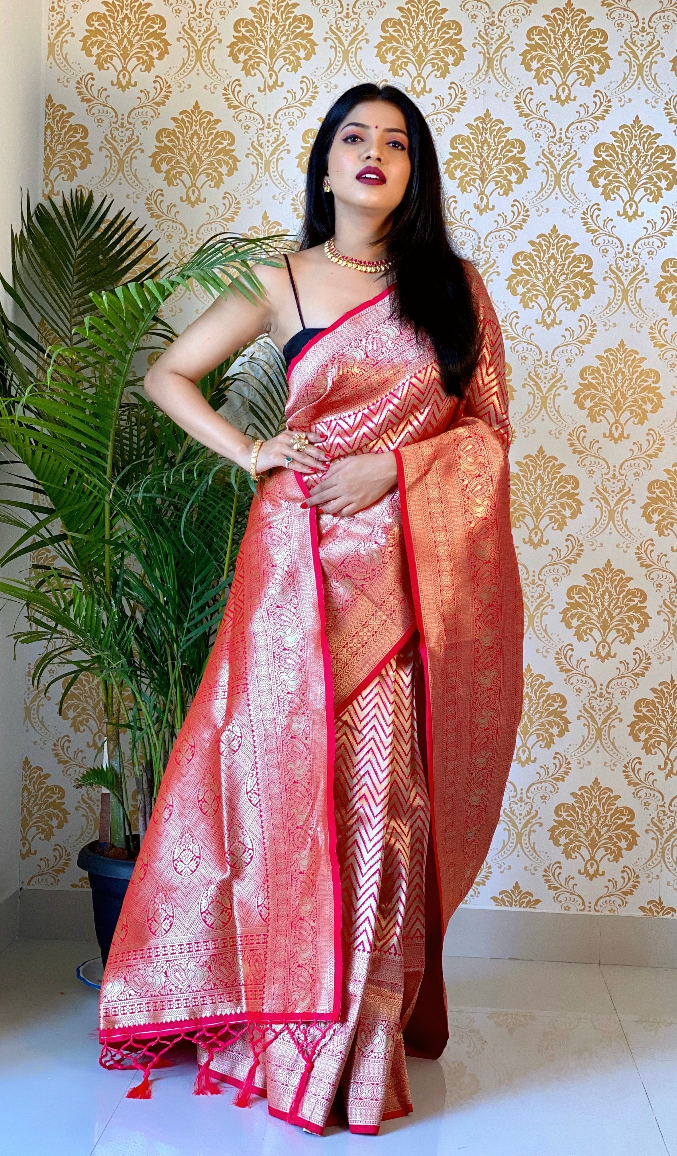 Pure Banarasi Silk With Zari Weaving