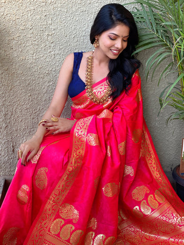 Pure Banarasi Silk With Zari Weaving
