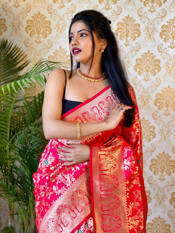 Pure Banarasi Silk With Zari Weaving