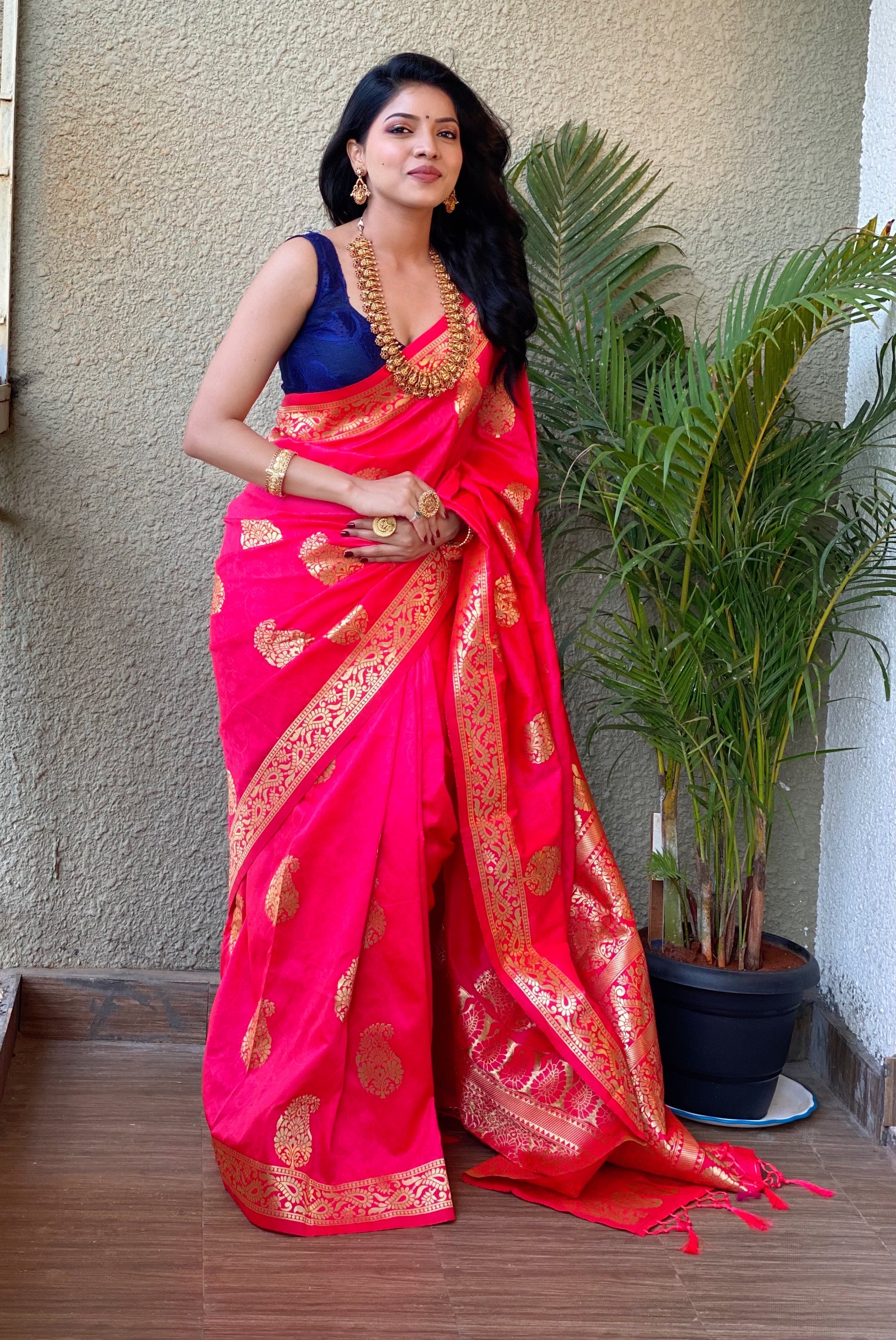 Pure Banarasi Silk With Zari Weaving