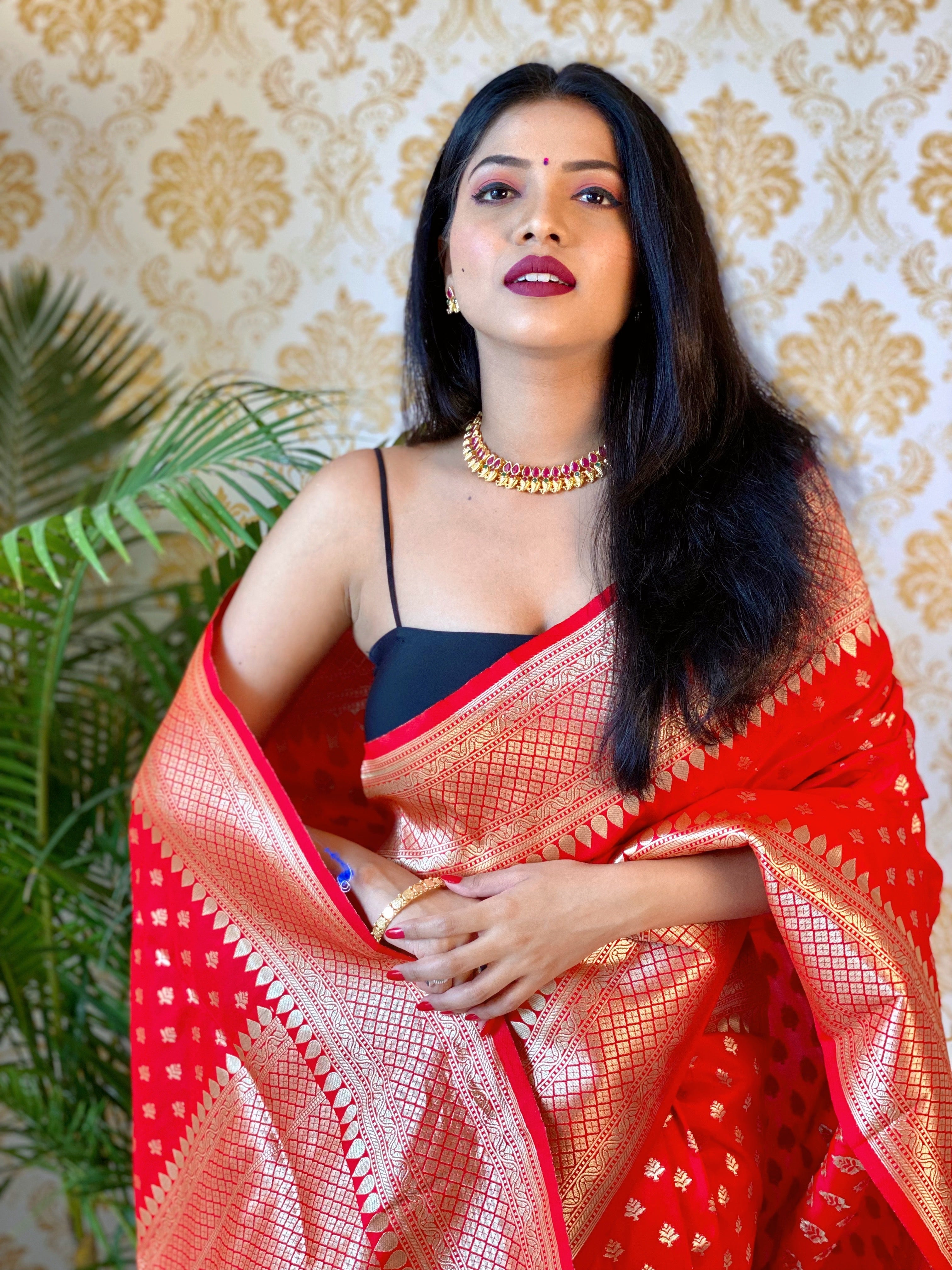 Pure Banarasi Silk With Zari Weaving