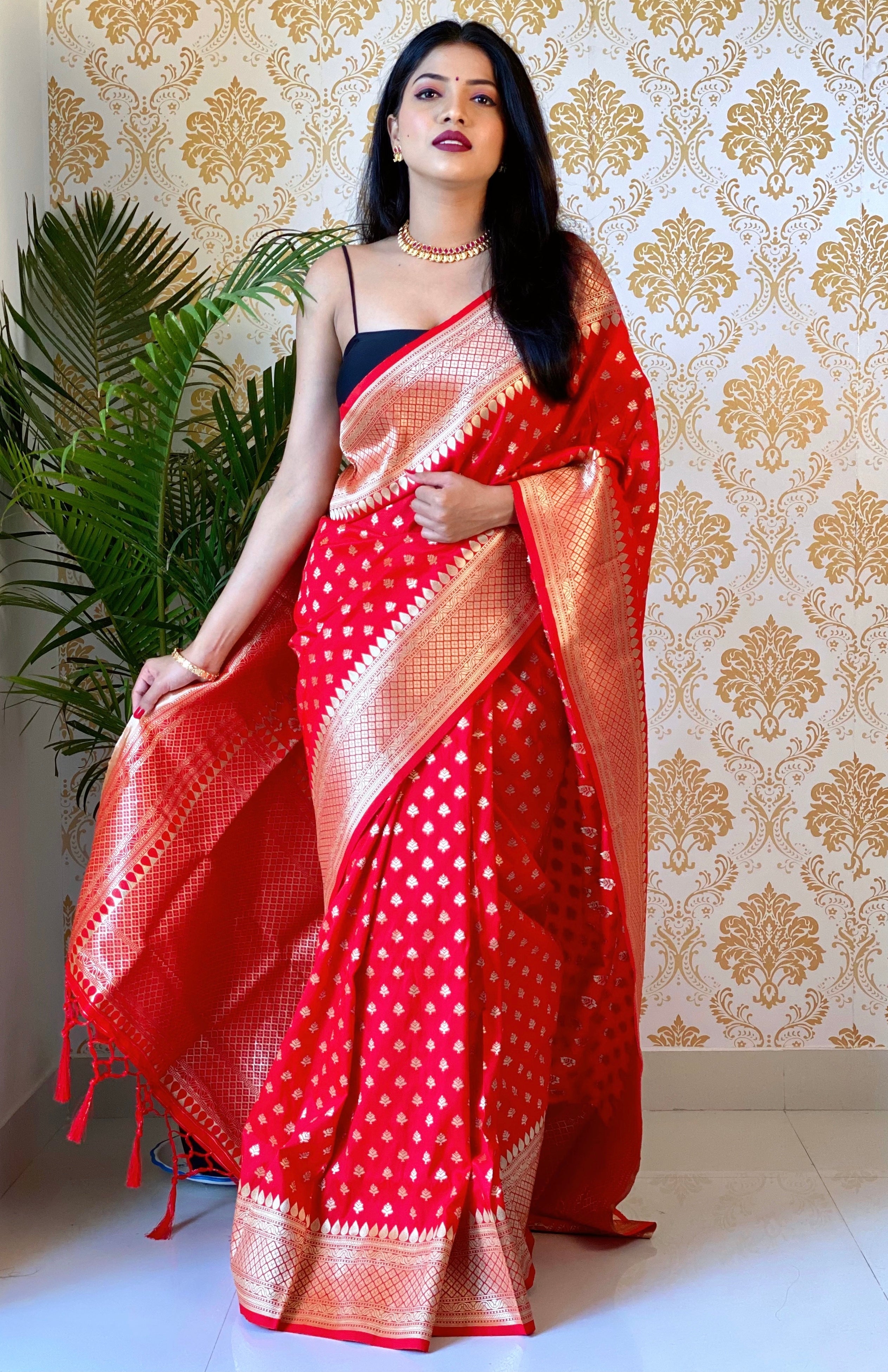 Pure Banarasi Silk With Zari Weaving