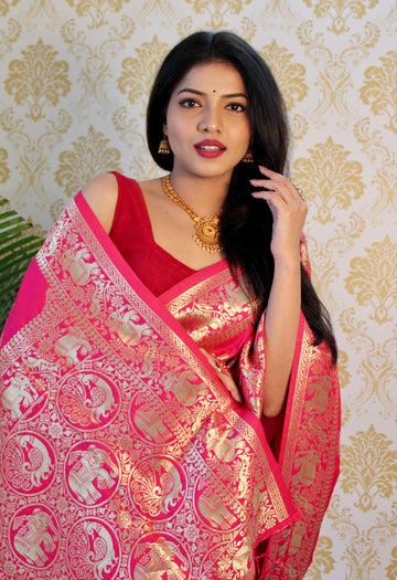 Pure Banarasi Silk With Zari Weaving