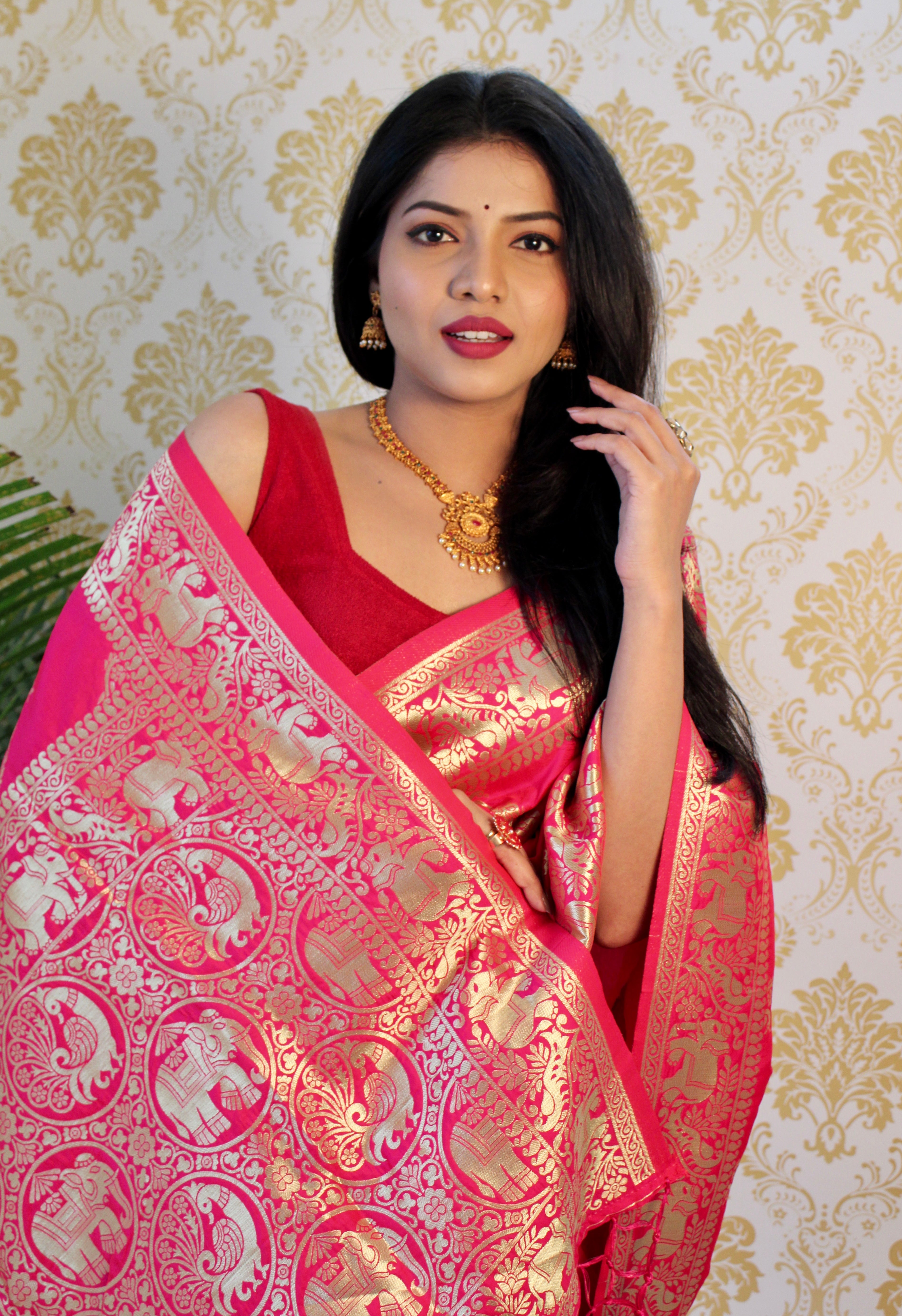 Pure Banarasi Silk With Zari Weaving