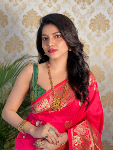 Pure Banarasi Silk With Zari Weaving