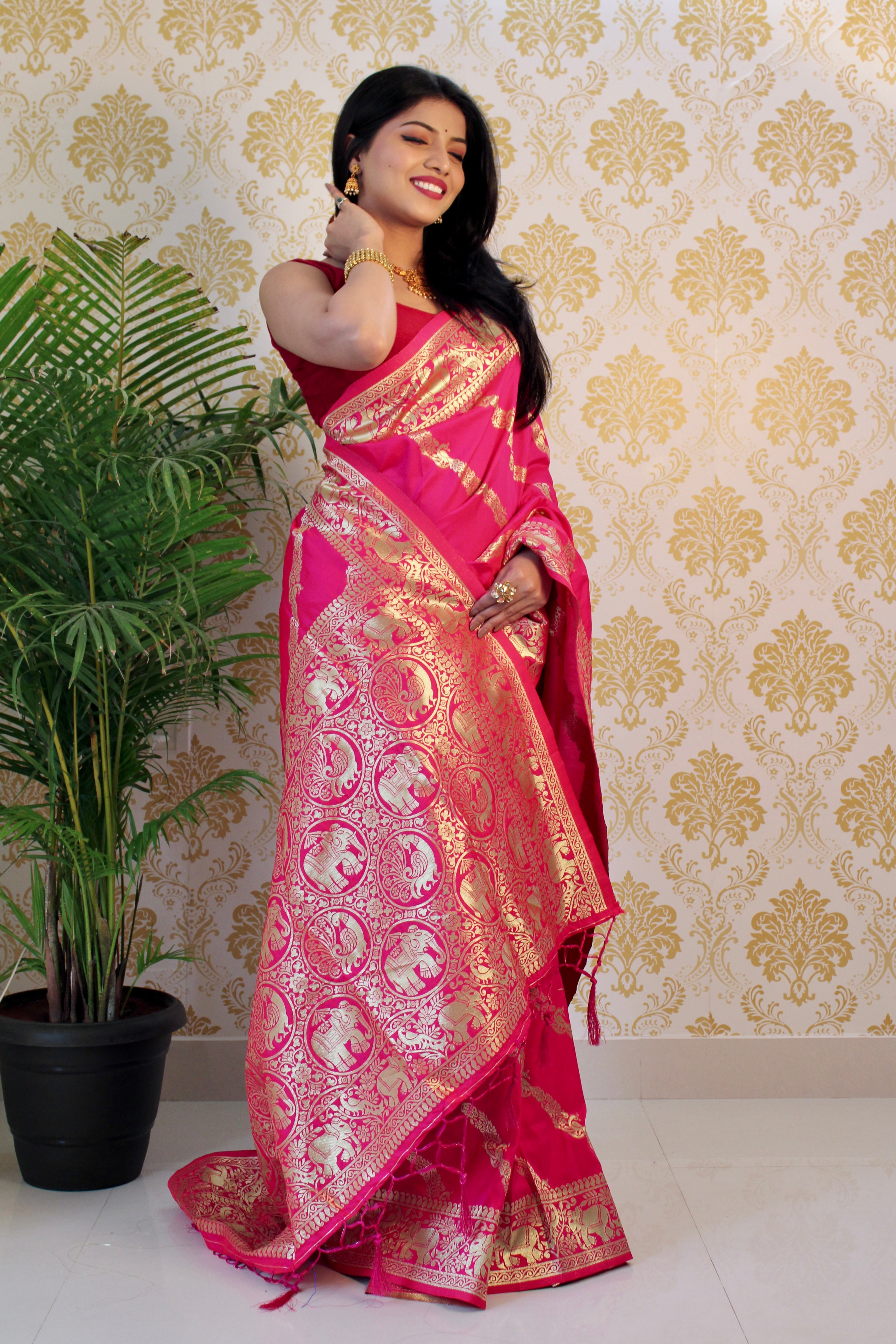 Pure Banarasi Silk With Zari Weaving