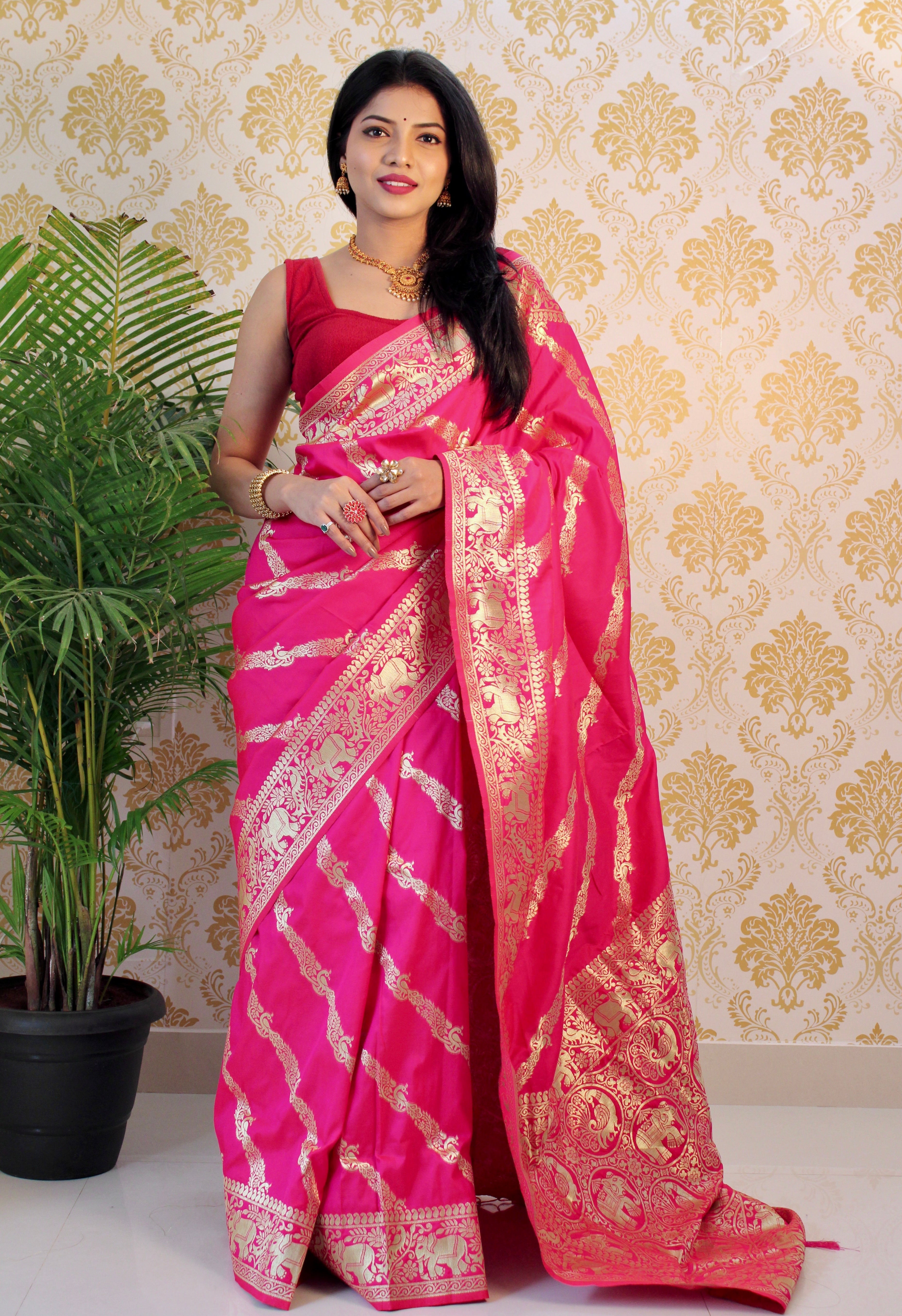 Pure Banarasi Silk With Zari Weaving