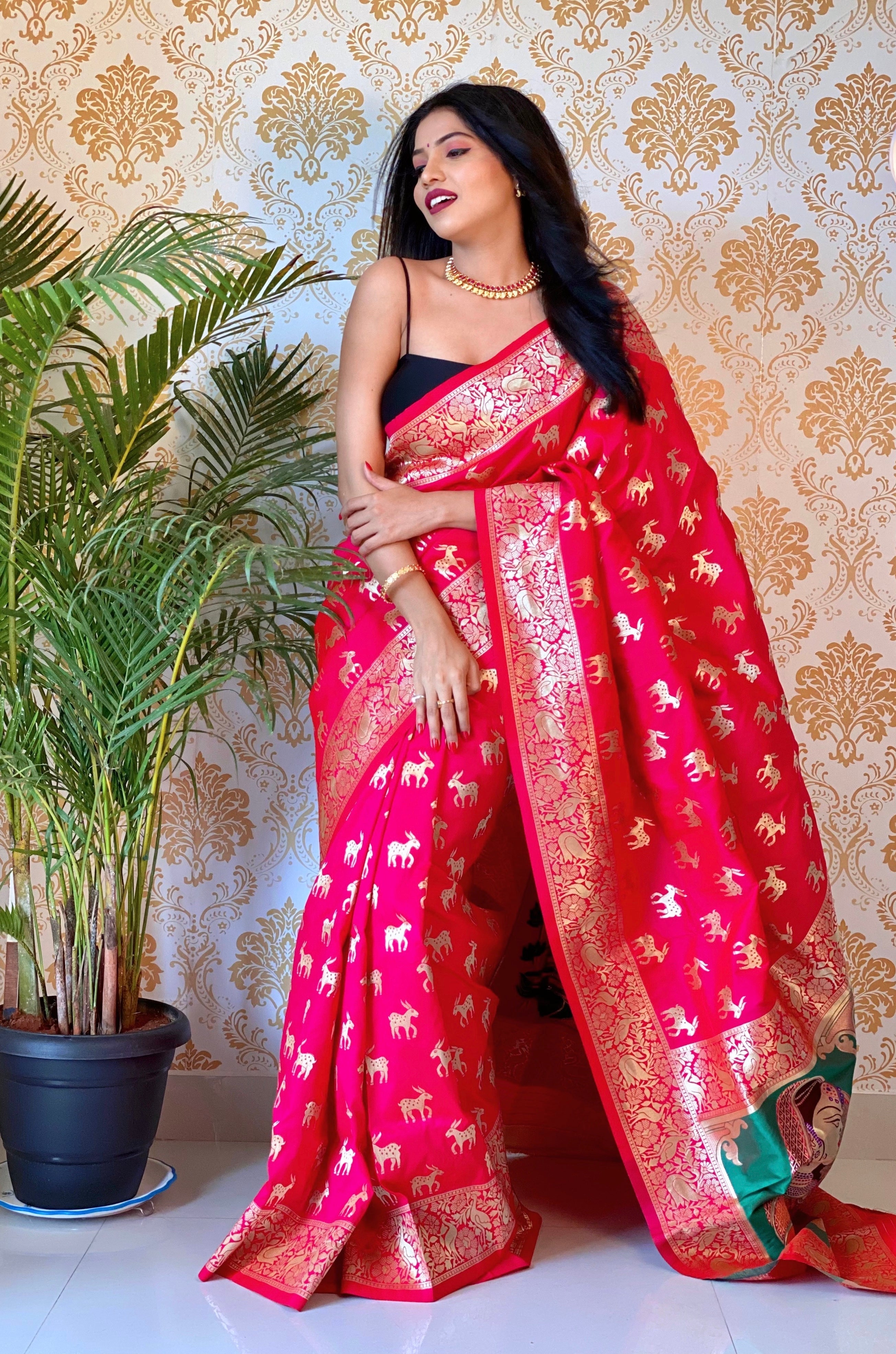 Pure Banarasi Silk With Zari Weaving