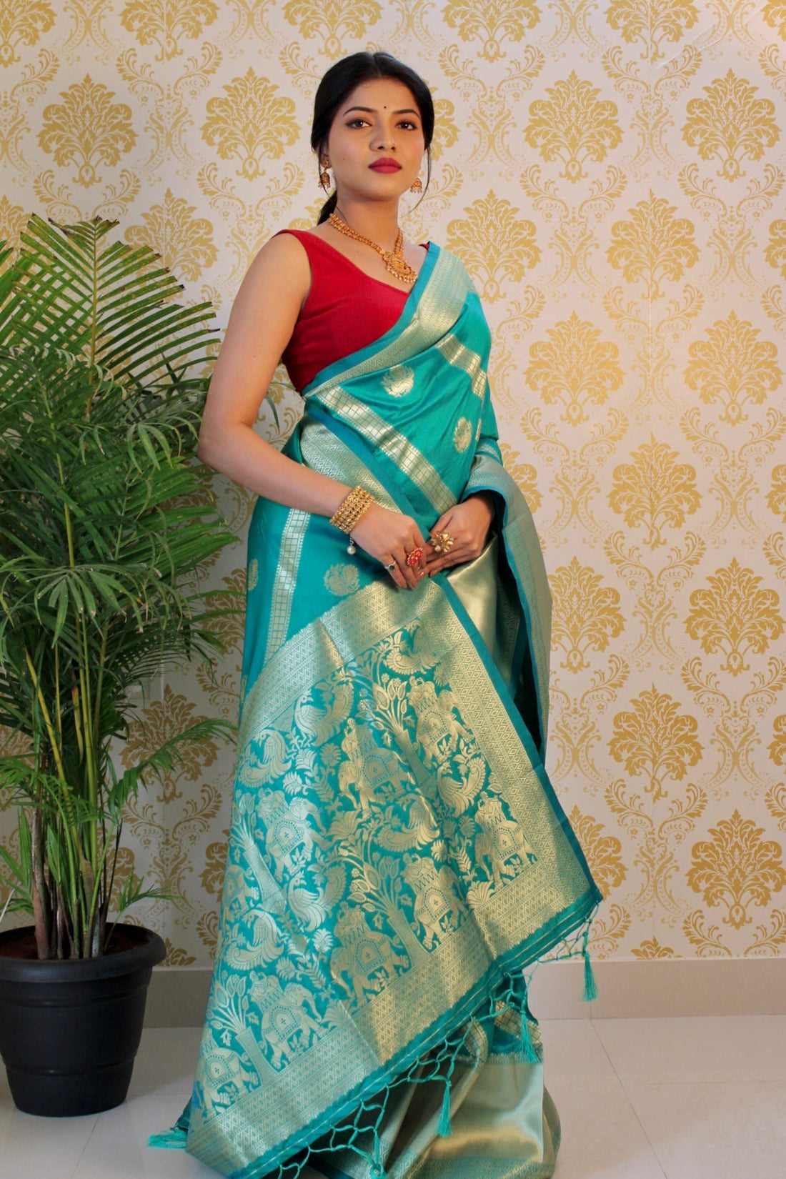 Pure Banarasi Silk With Zari Weaving