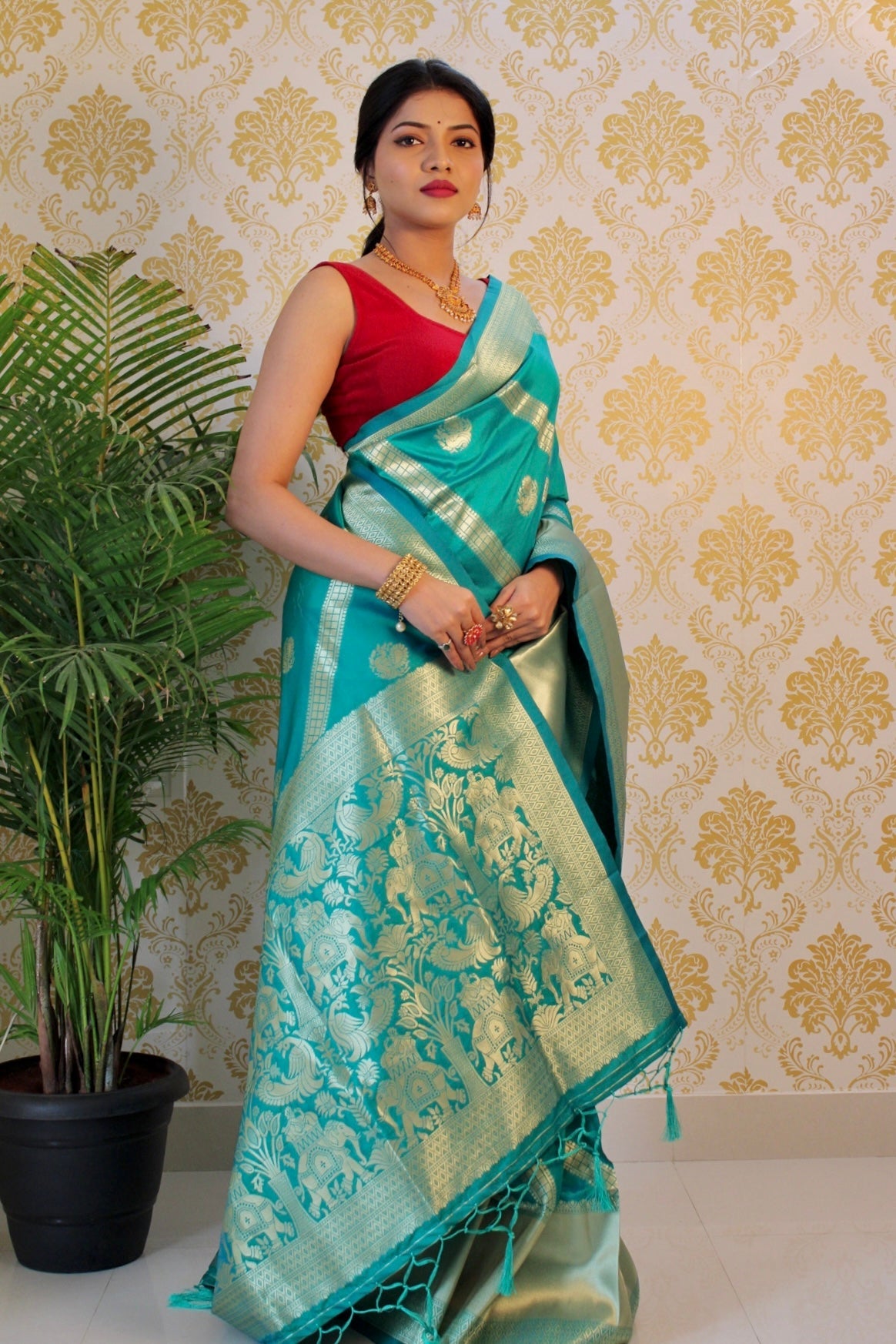 Pure Banarasi Silk With Zari Weaving