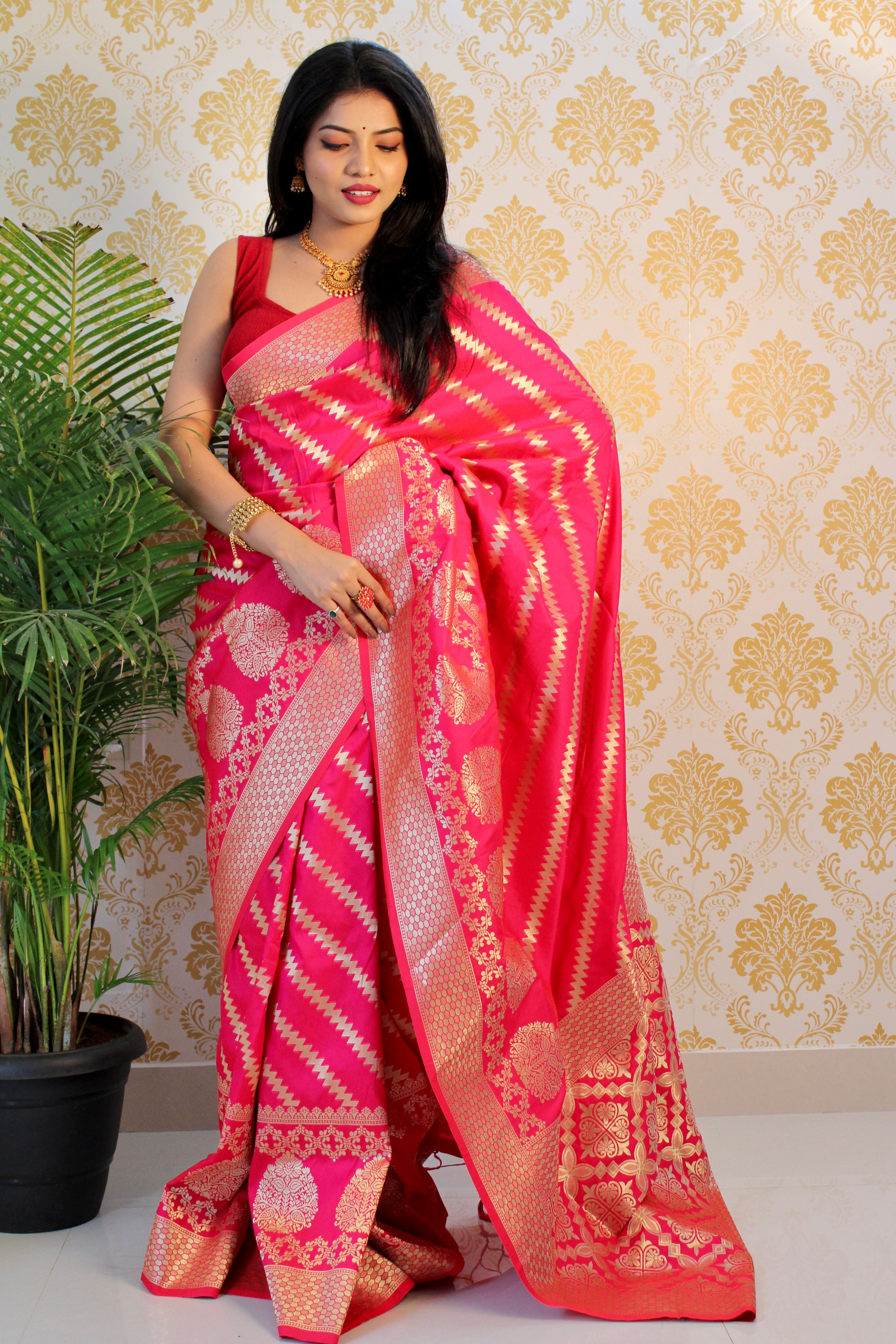 Pure Banarasi Silk With Zari Weaving