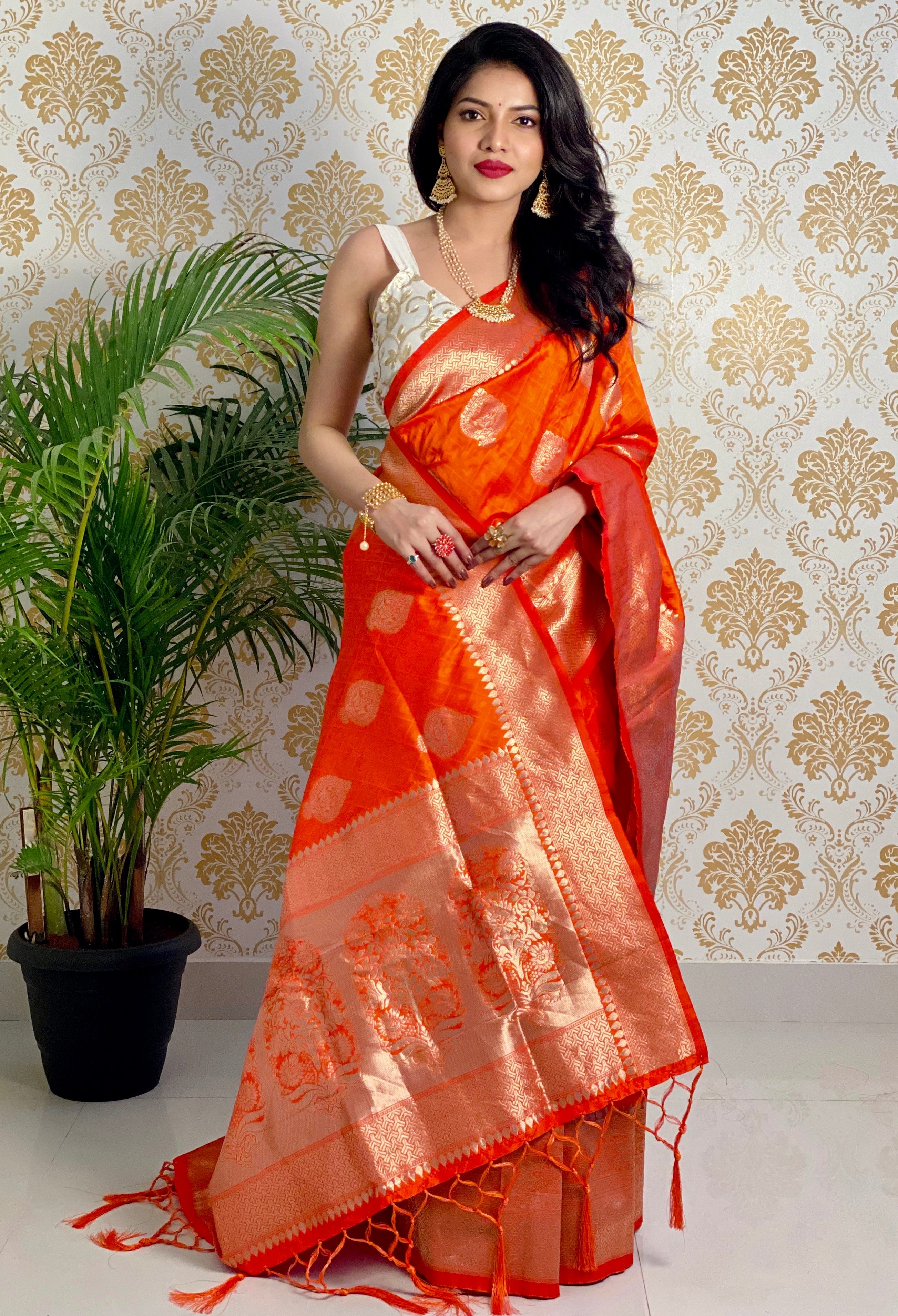 Pure Banarasi Silk With Zari Weaving