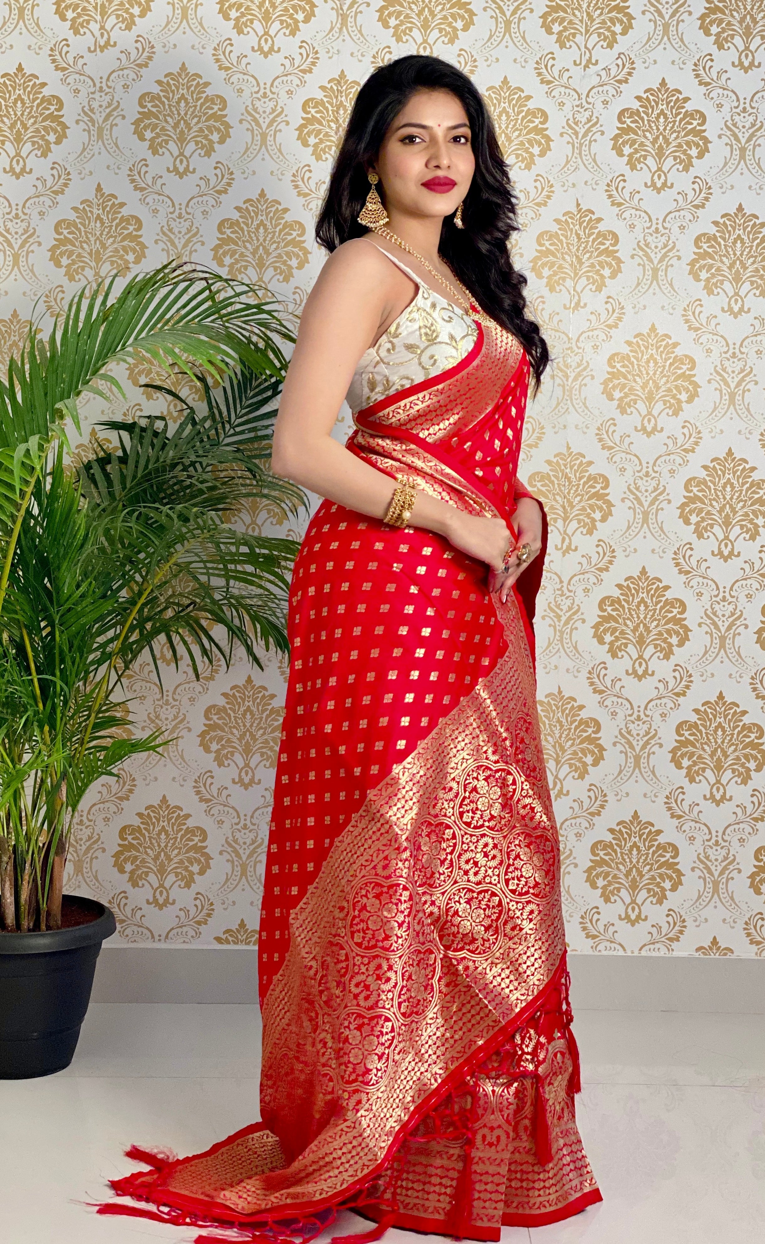 Pure Banarasi Silk With Zari Weaving