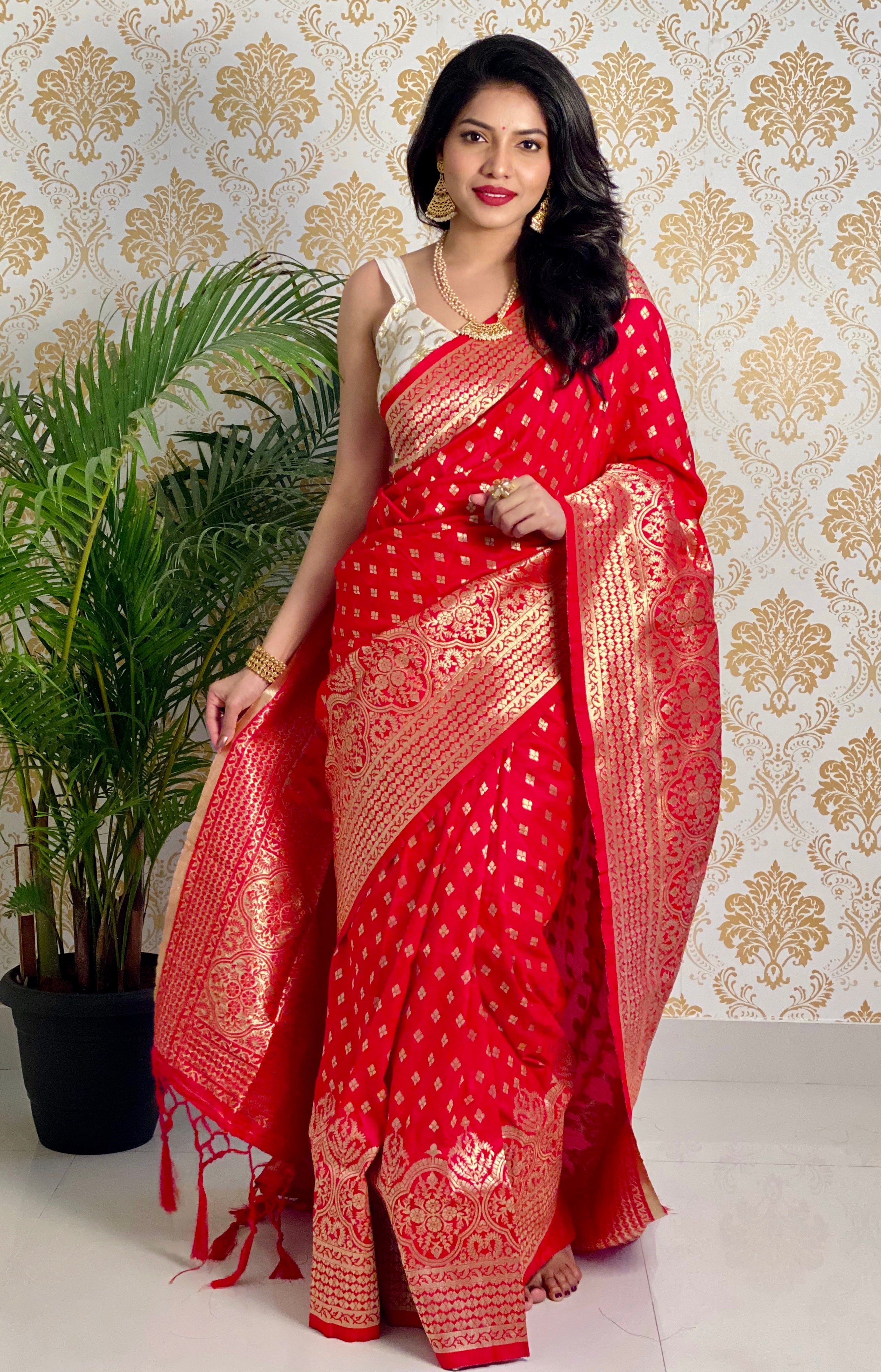 Pure Banarasi Silk With Zari Weaving