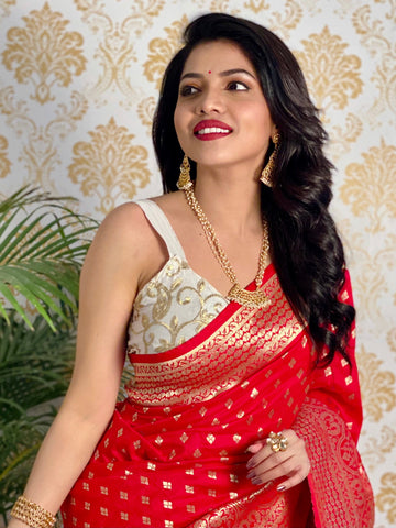 Pure Banarasi Silk With Zari Weaving