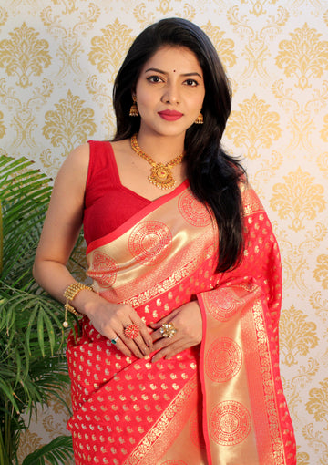 Pure Banarasi Silk With Zari Weaving