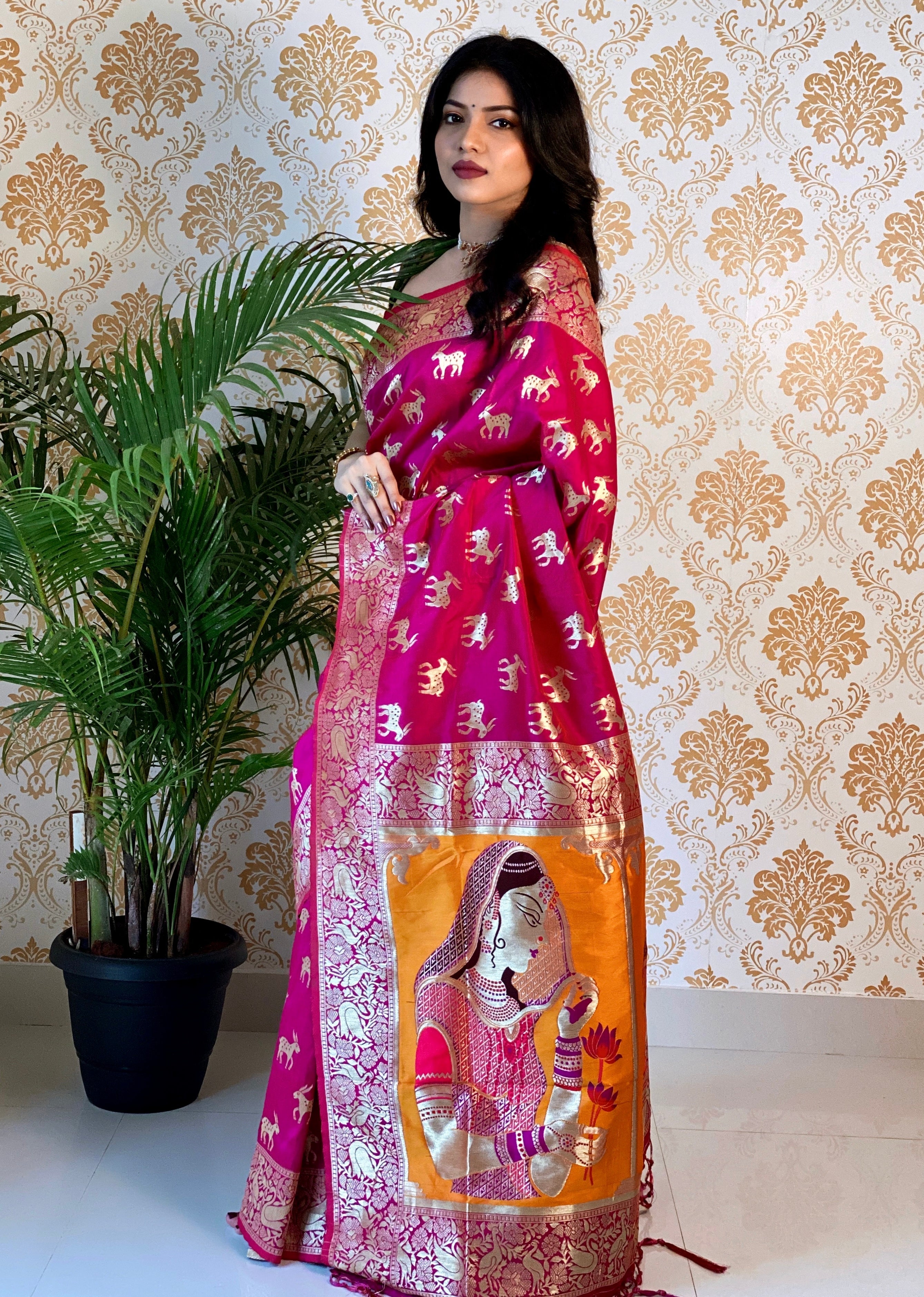Pure Banarasi Silk With Zari Weaving